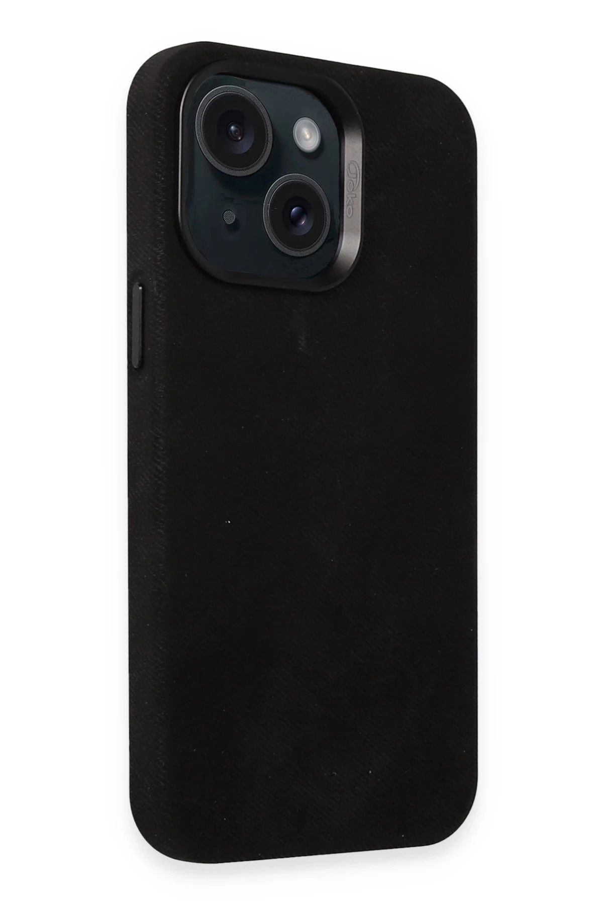 Joko iPhone 15 Kılıf Velvet Magsafe Kapak - Siyah SPTGL
