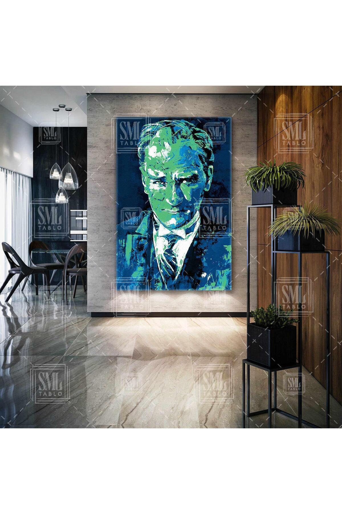 SML TABLO Mustafa Kemal Atatürk Mavi Yeşil Çaykur Rizespor Dikey