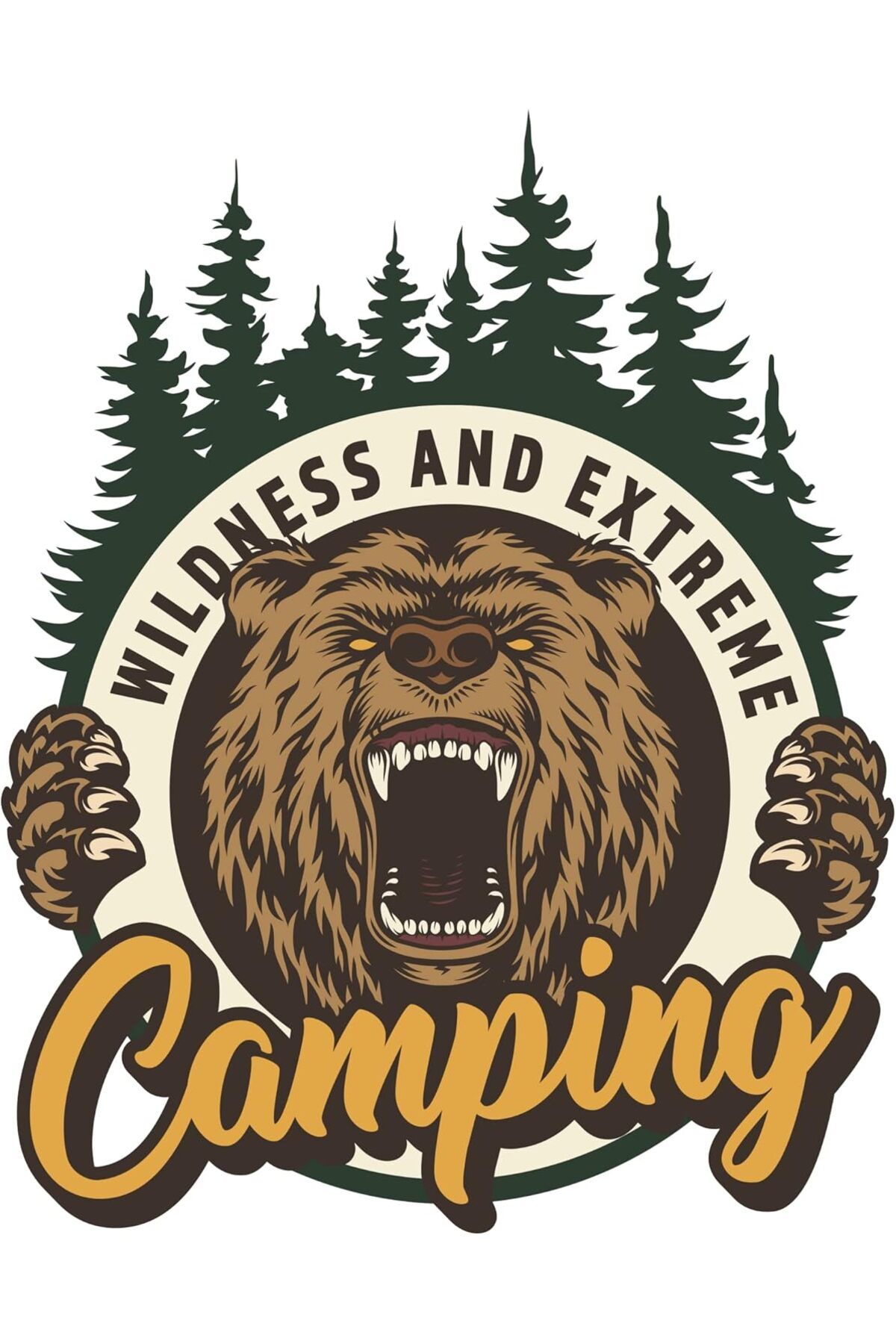 STOREMAX Aksesuar Off Road Camping Off Road Kamp Sticker Ayı Bear Sticker 10 x 8 cm FxYM 1126906