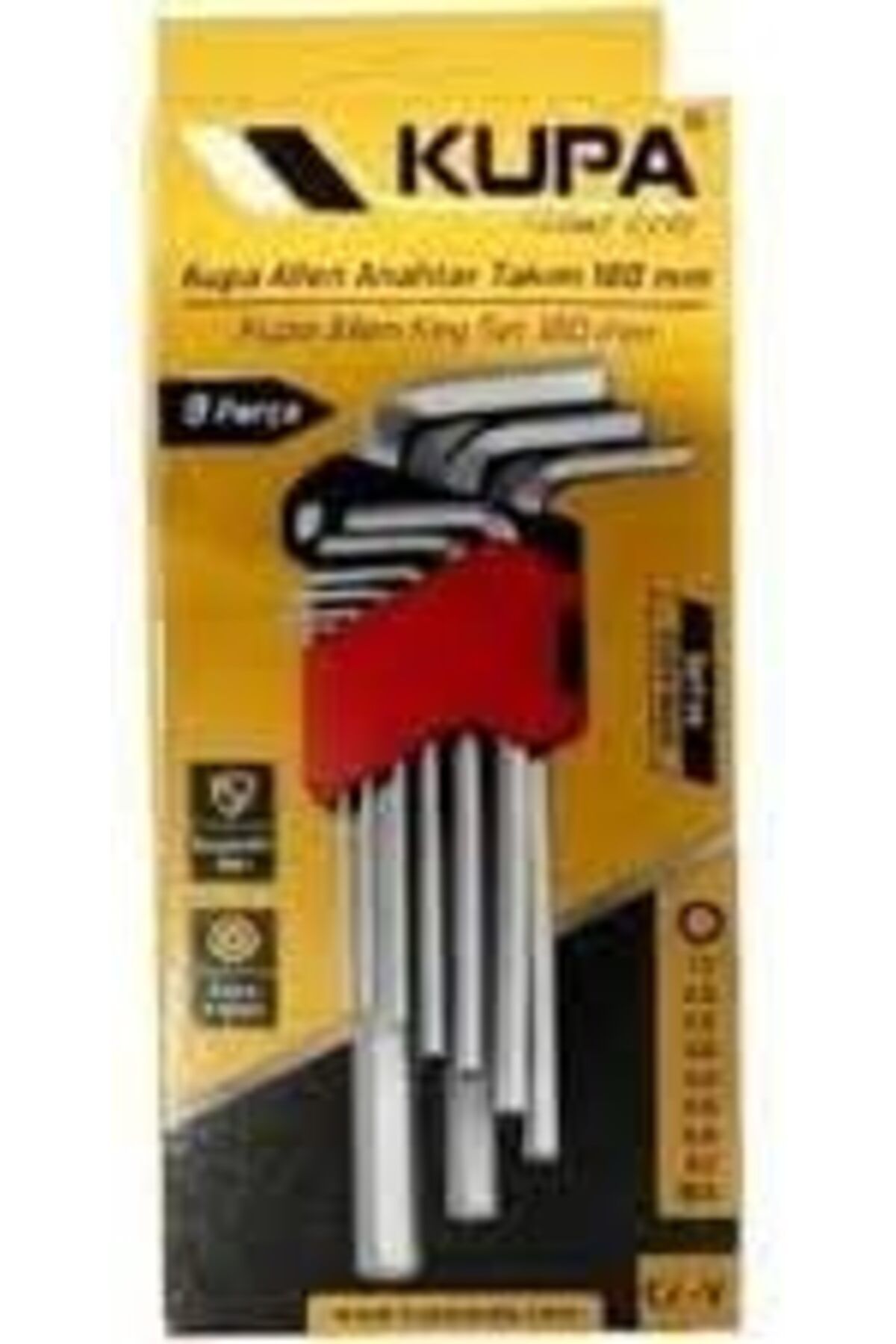 LUXE Çelik Alyan Anahtar Seti Uzun 180 mm. - 9 Parça Alyen LXSHP 1055529
