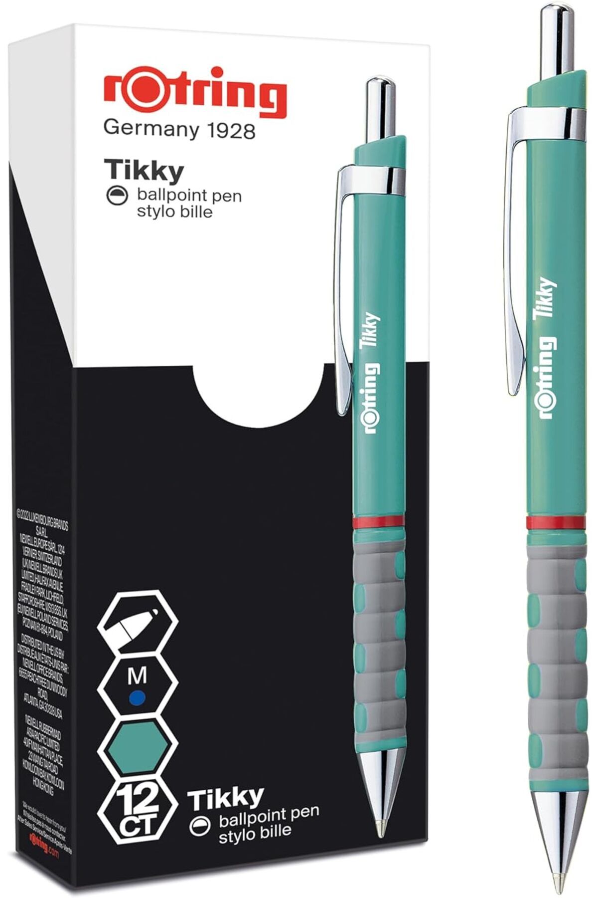 STOREMAX OZN Tikky tükenmez kalem, pastel renklerde, mavi mürekkep, orta uç (1,0 mm), deniz mavisi şaft,