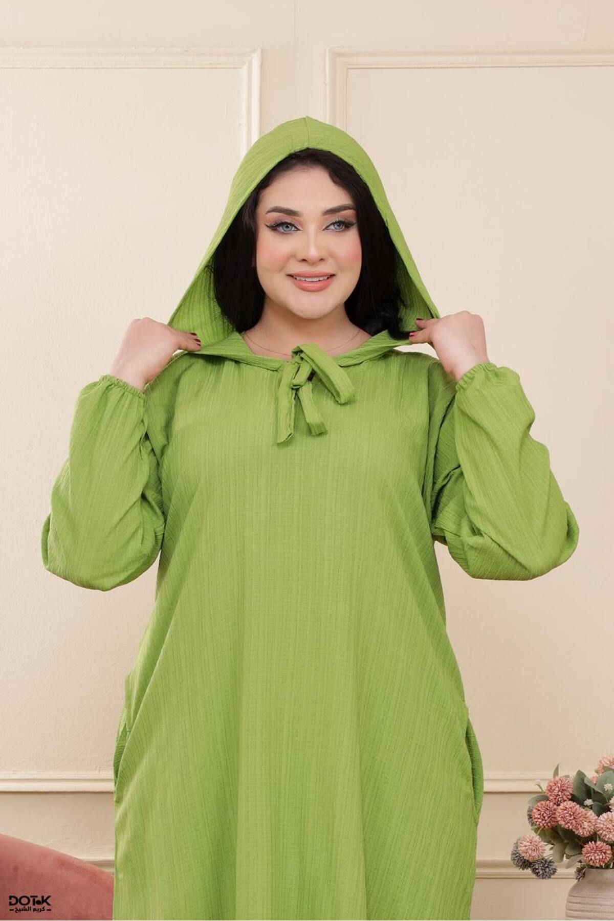 Generies-Fresca linen abaya made of light and comfortable linen material with an elegant and modern design, ideal for everyday use. 4