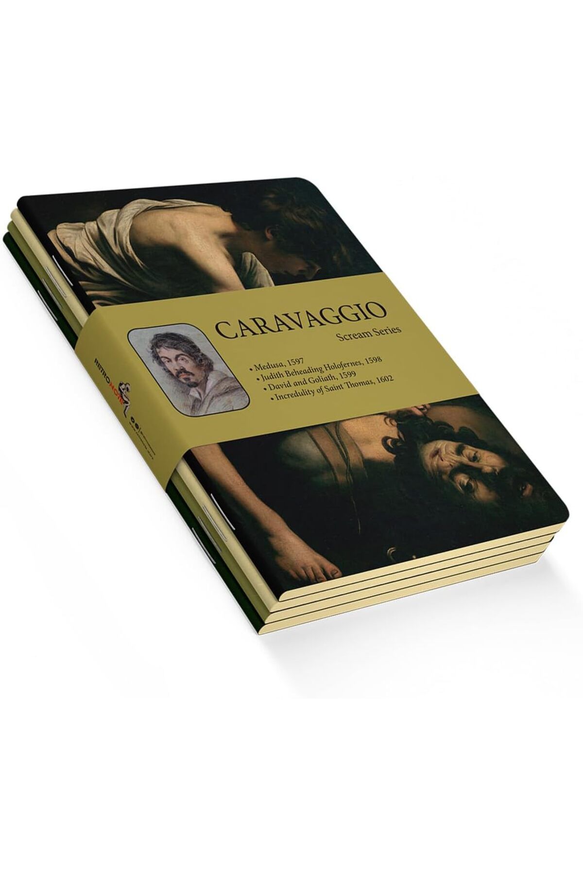 STOREMAX SRT Scream Series - A6, Caravaggio 4'lü Defter Seti II, Çizgisiz, Toplam 192 Sayfa, Her biri 48 Sa
