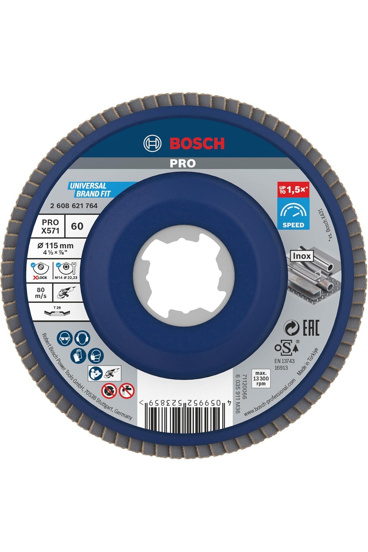 STOREMAX Rom Professional Accessories X-LOCK X571 Best for Metal Flap Disk Romshp 1067323