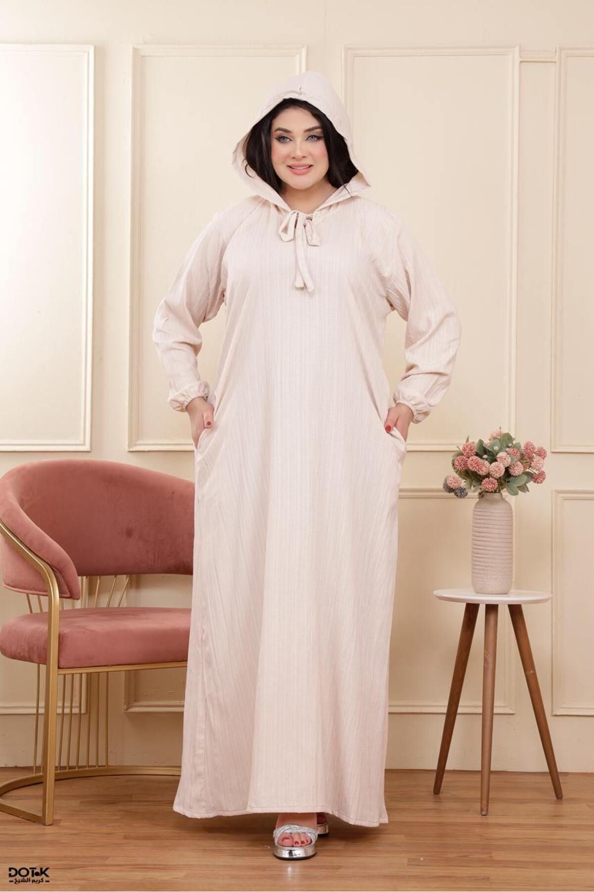 Generies-Fresca linen abaya made of light and comfortable linen material with an elegant and modern design, ideal for everyday use. 1