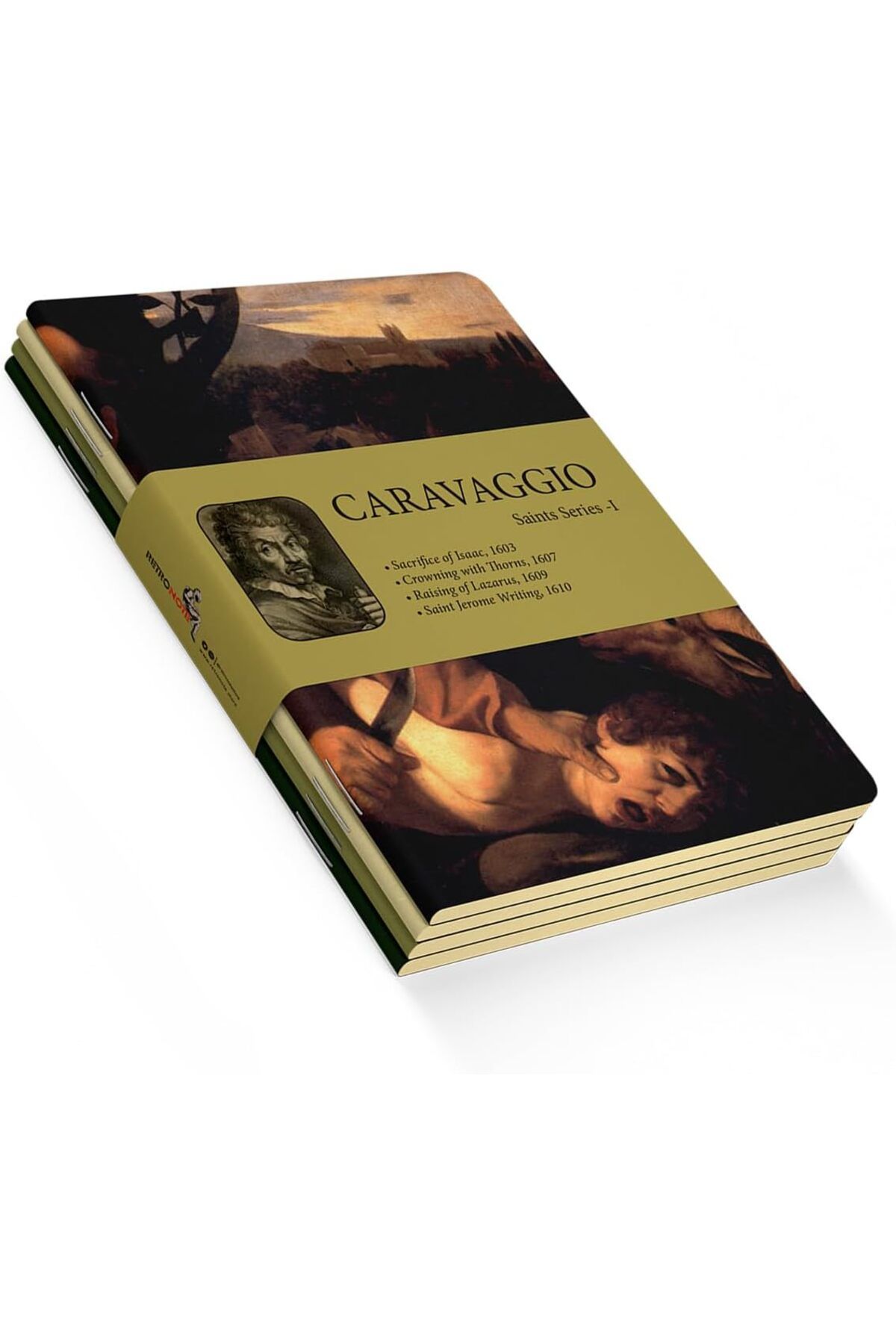 STOREMAX ELZ Saint Series I - A6, Caravaggio 4'lü Defter Seti III, Çizgisiz, Toplam 192 Sayfa, Her biri 48