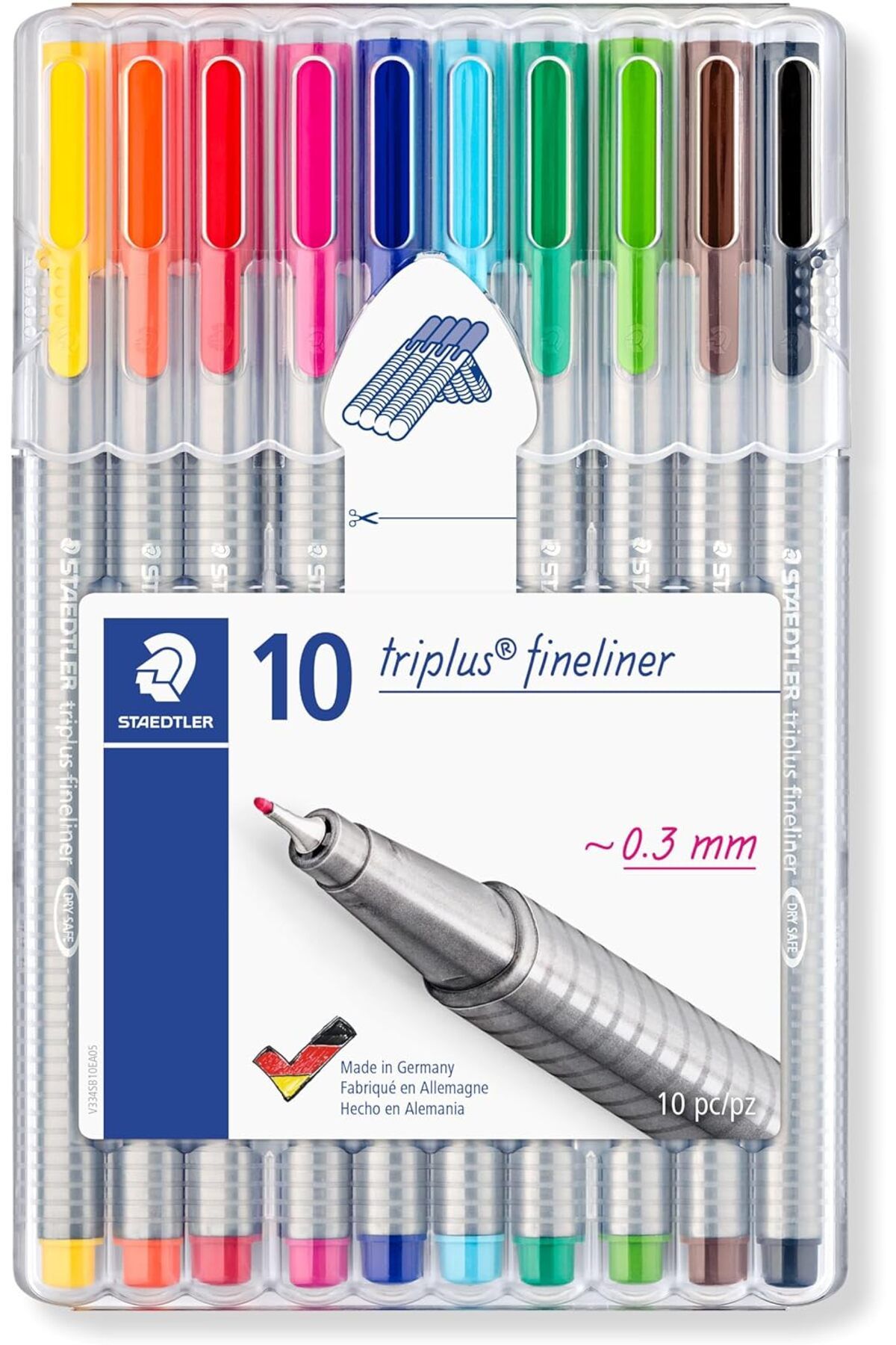 STOREMAX OZN 334 Sb10 Triplus Üçgen Fineliner 0.3 mm 10'lu Set OZNstre 1094633