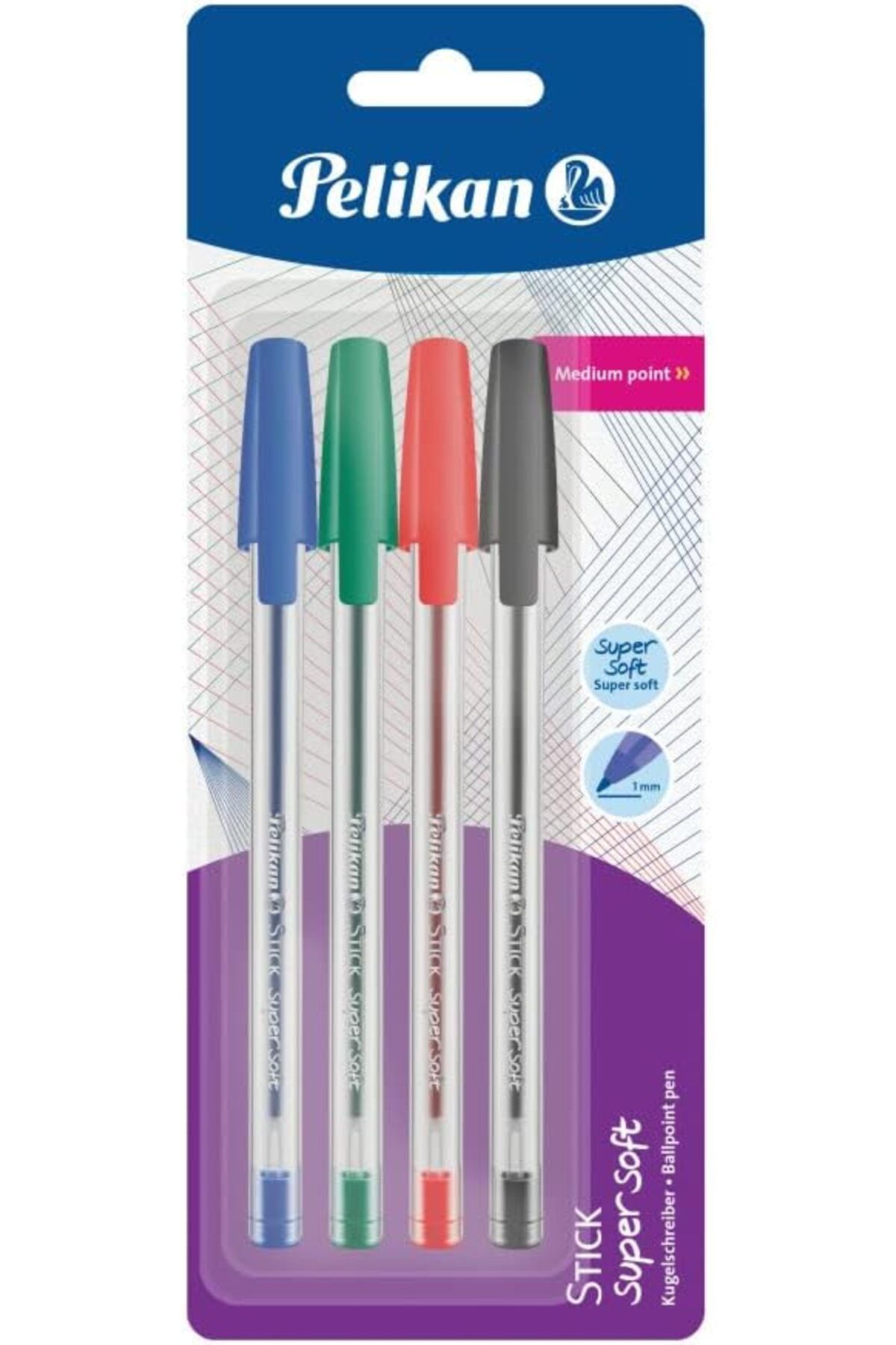 STOREMAX ELZ Stick Tükenmez Kalem 4lü Blister - S M Y K FRNTR 1127478