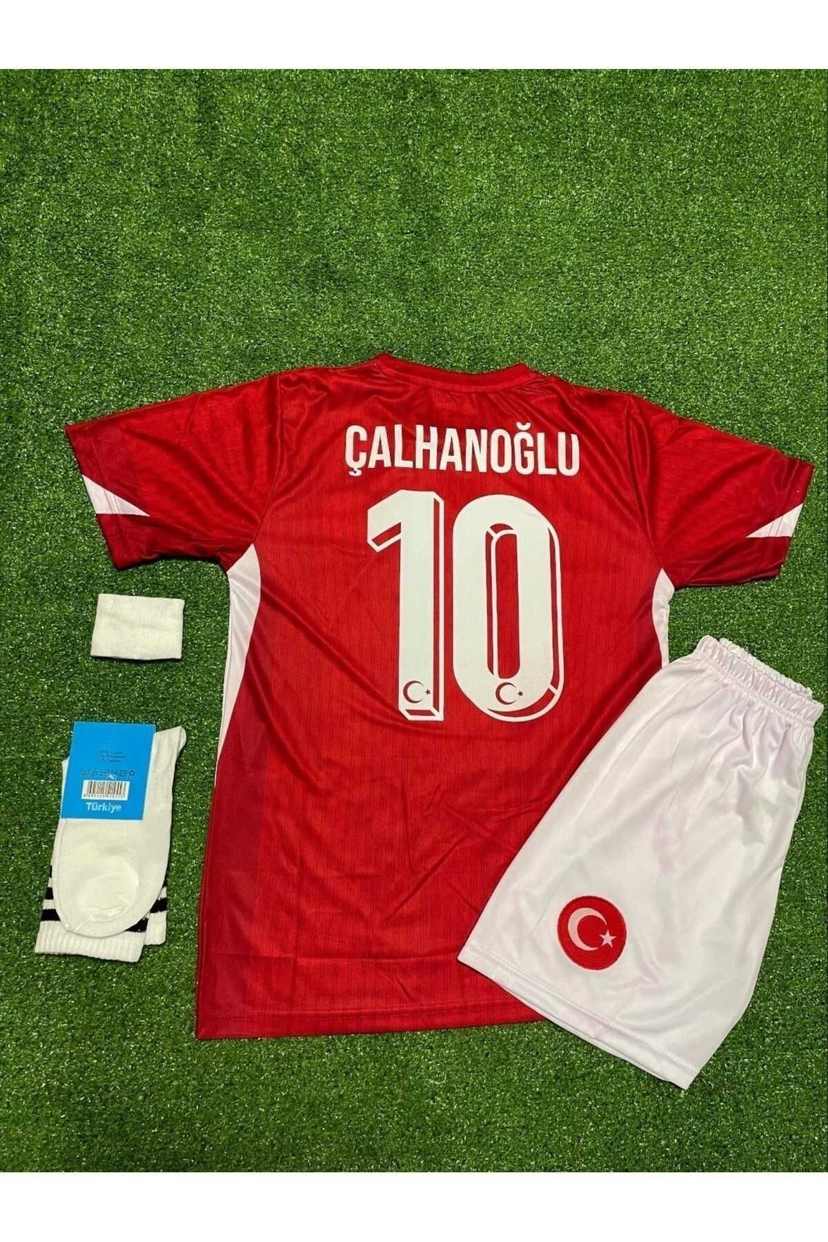 AJAX STAR Türkiye Euro 2024 Hakan Çalhanoğlu Iç Saha Çocuk Forması 4'lü Set (RED)