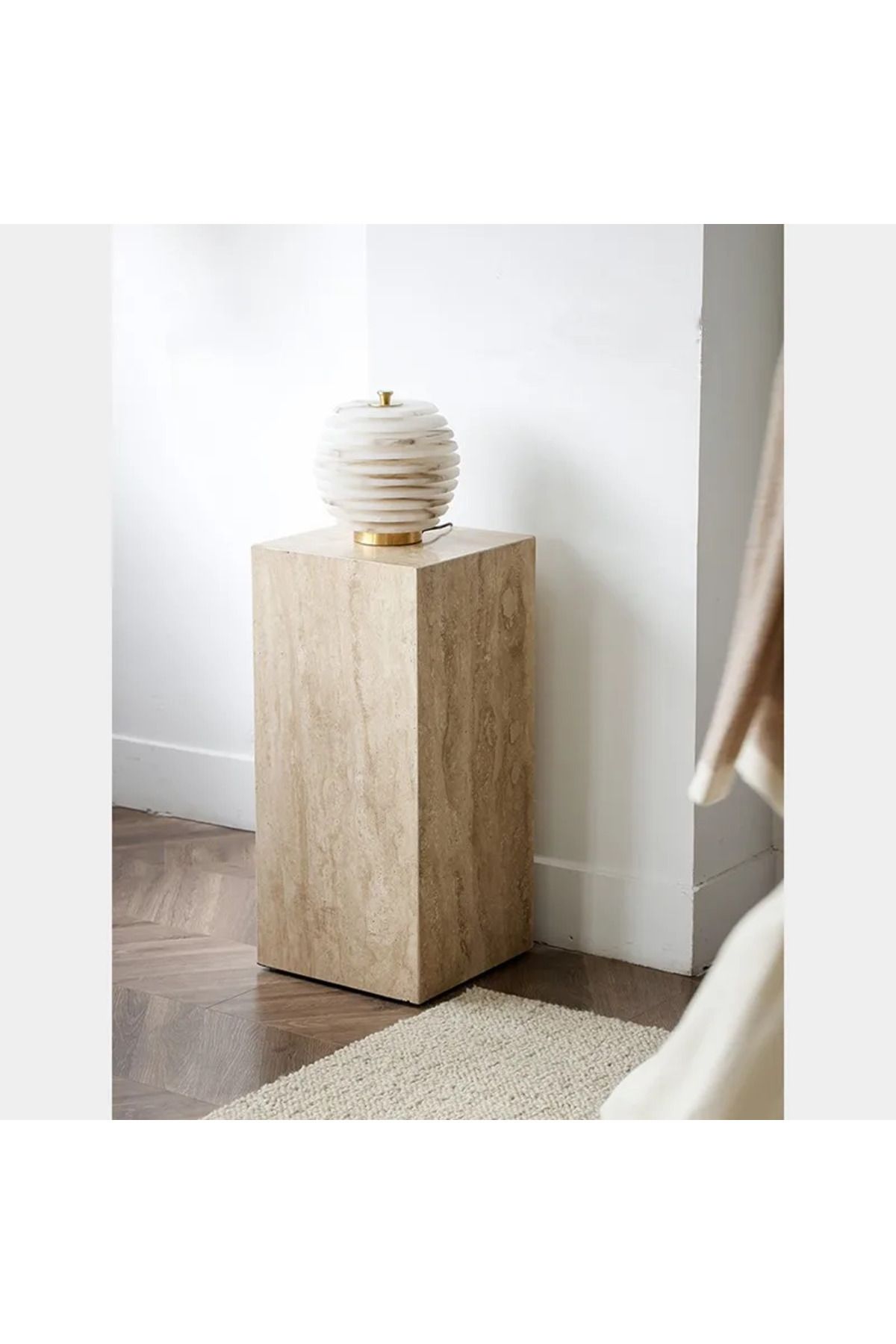 Radiance Modern Lüks Traverten Kaide Sehpa