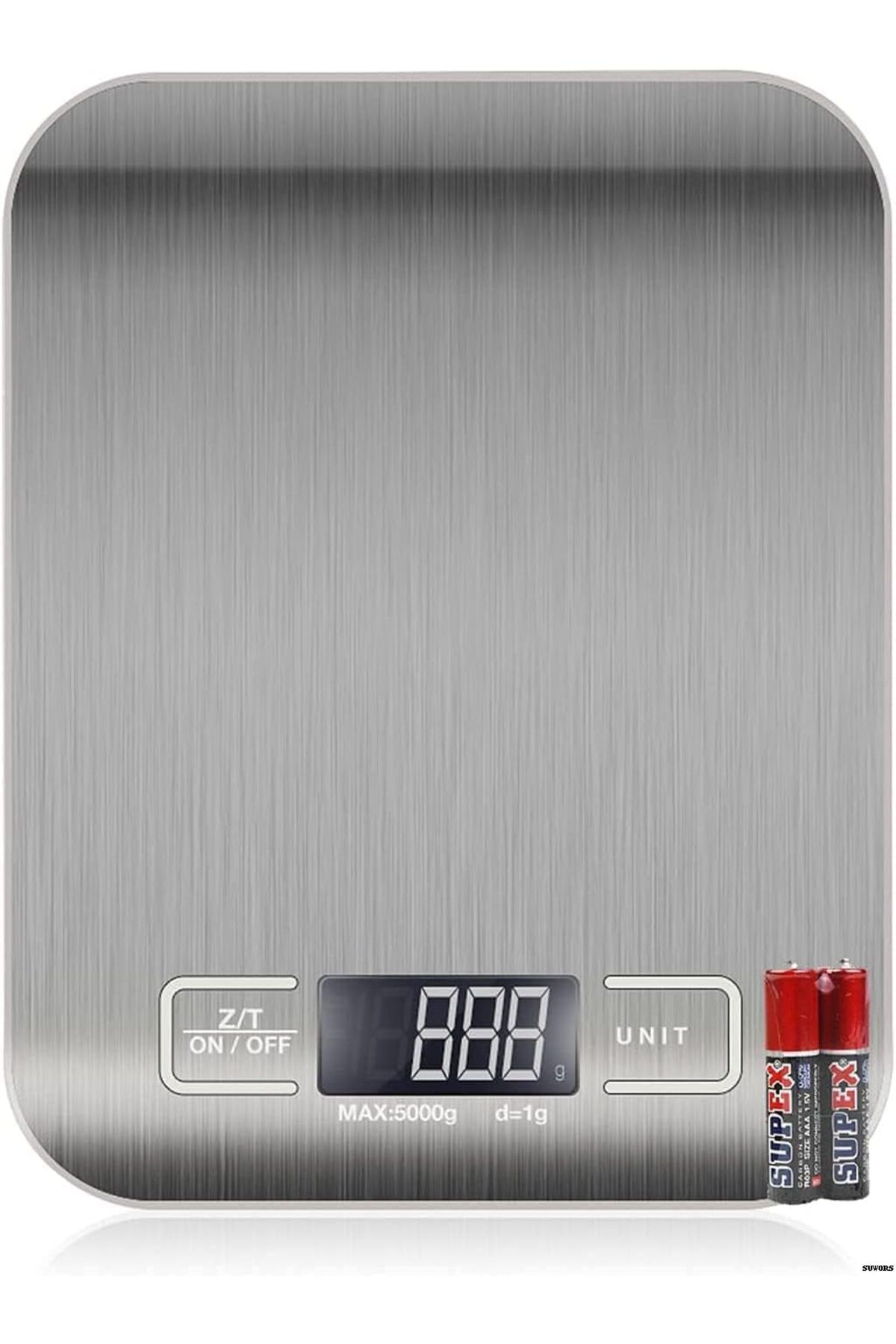 Mu Art Ahşap Mrt Dijital Mutfak Tartısı – 5 kg Kapasite, Paslanmaz Çelik Yüzey, Hassas Tartım (1 gr), LCD