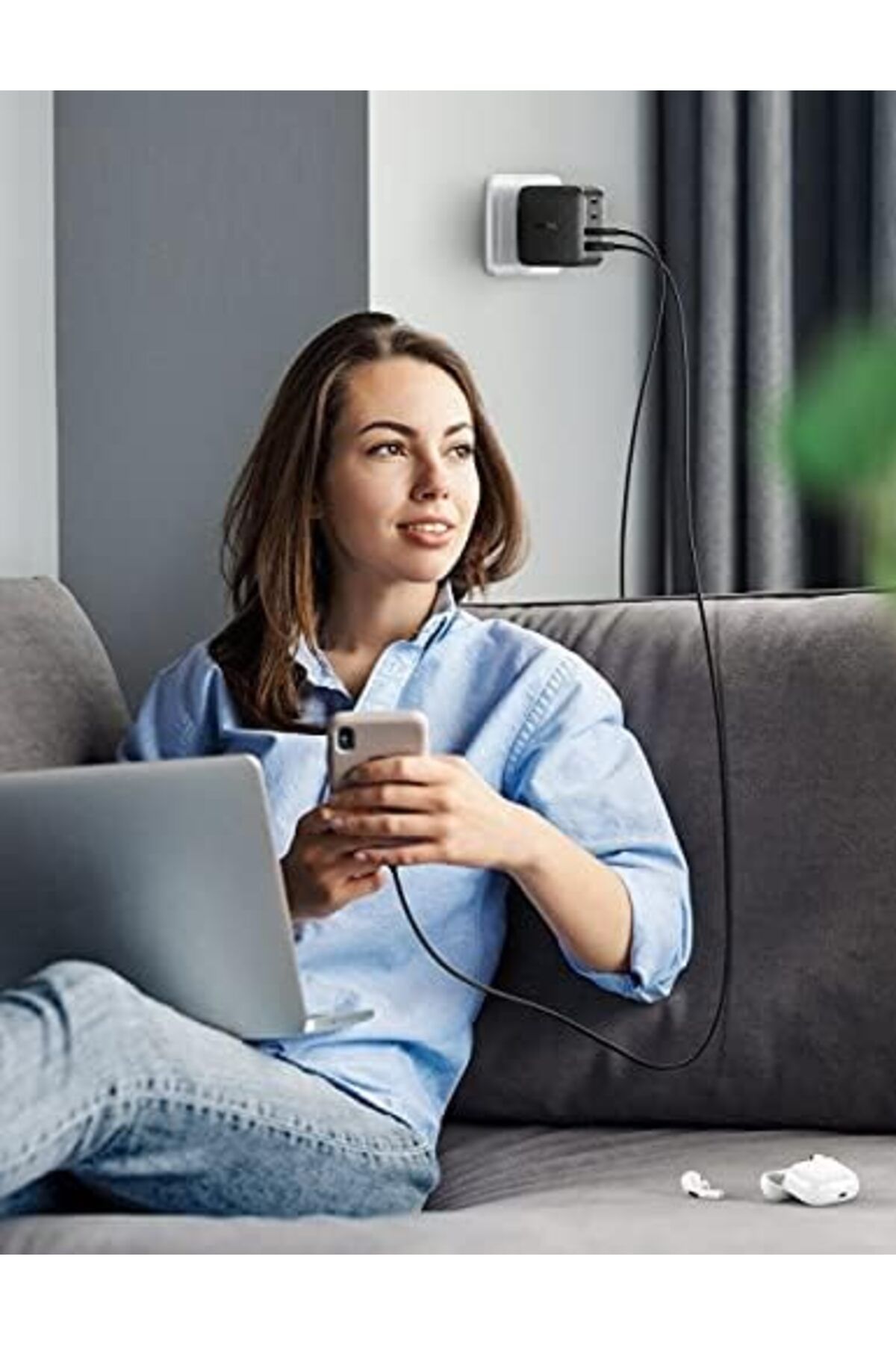 STOREMAX ELZ USB C şarj cihazı 65 W USB C güç kaynağı 4 port GaN Charger PD şarj cihazı MacBook Pro/A