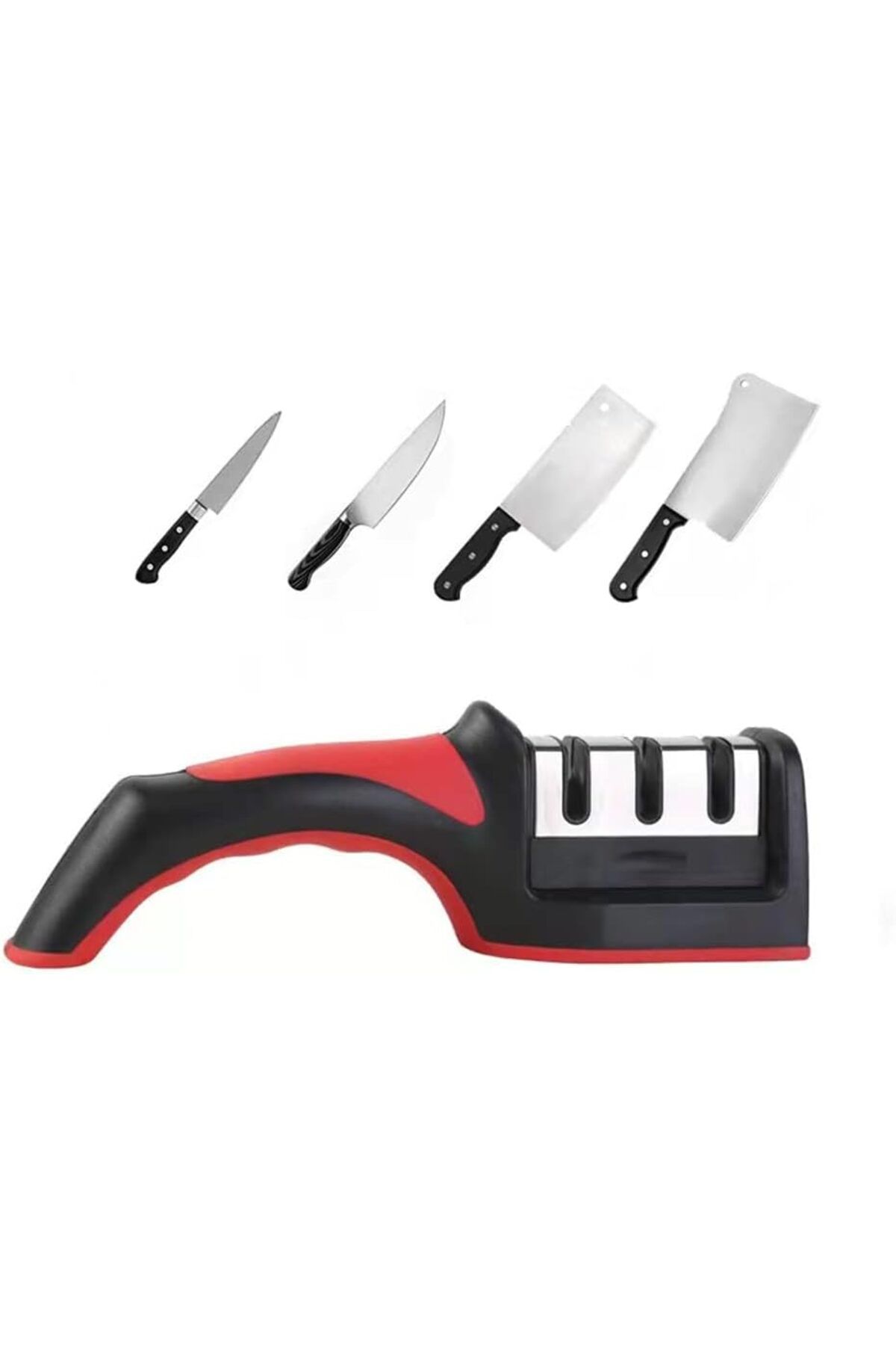 STOREMAX Bıçak bileyici, seviye 3 bileyici, ergonomik saplı profesyonel bıçak bileyici, 2'si 1 arada