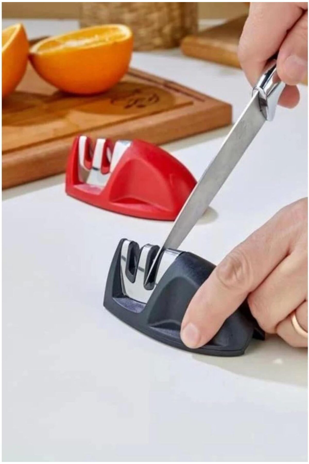 STOREMAX Bıçak Bileyici Taşınabilir Plastik Alet Hızlı Bileme Manuel Bıçak Bileyici Kamp, Açık