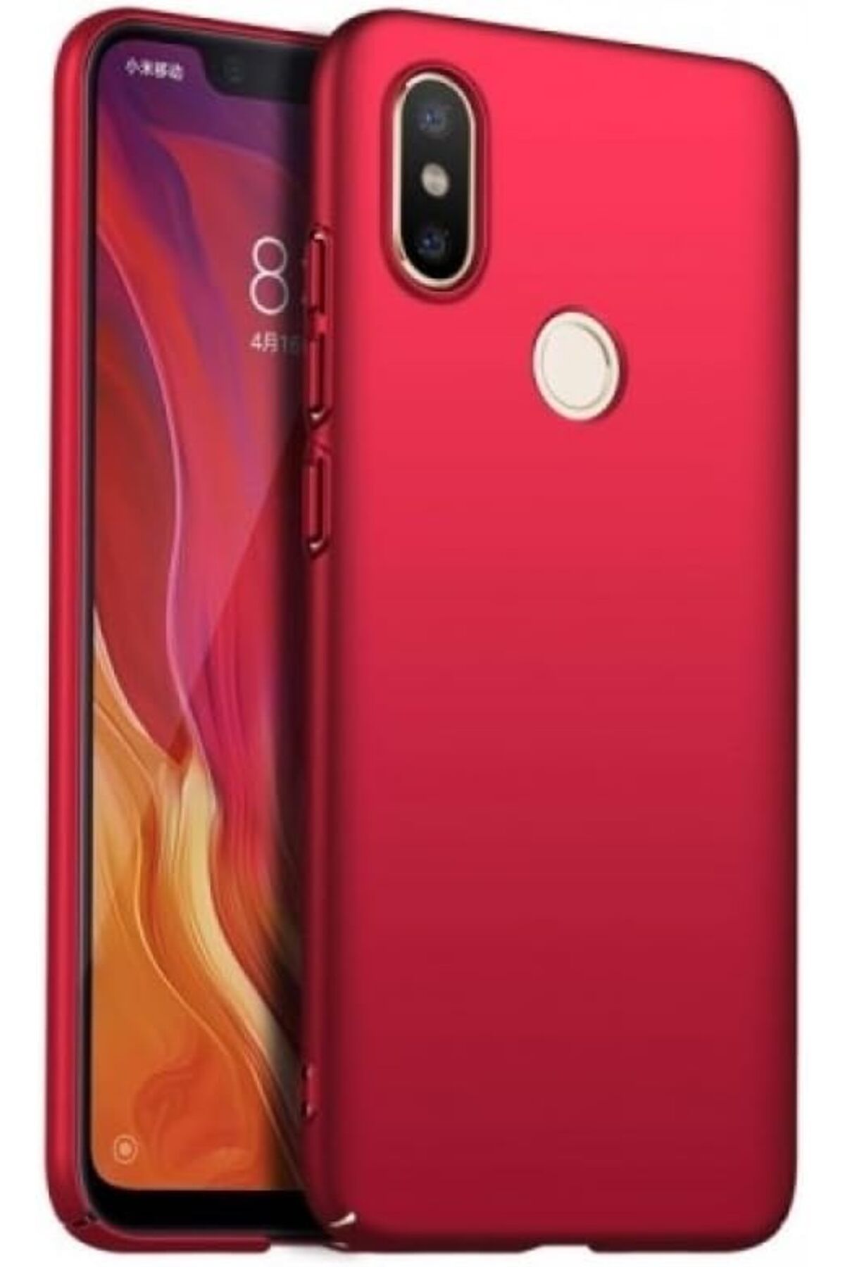 STOREMAX ELZ Mi Max 3 Uyumlu Sert Rubber Silikon Kılıf (Kırmızı) FRNTR 1127478