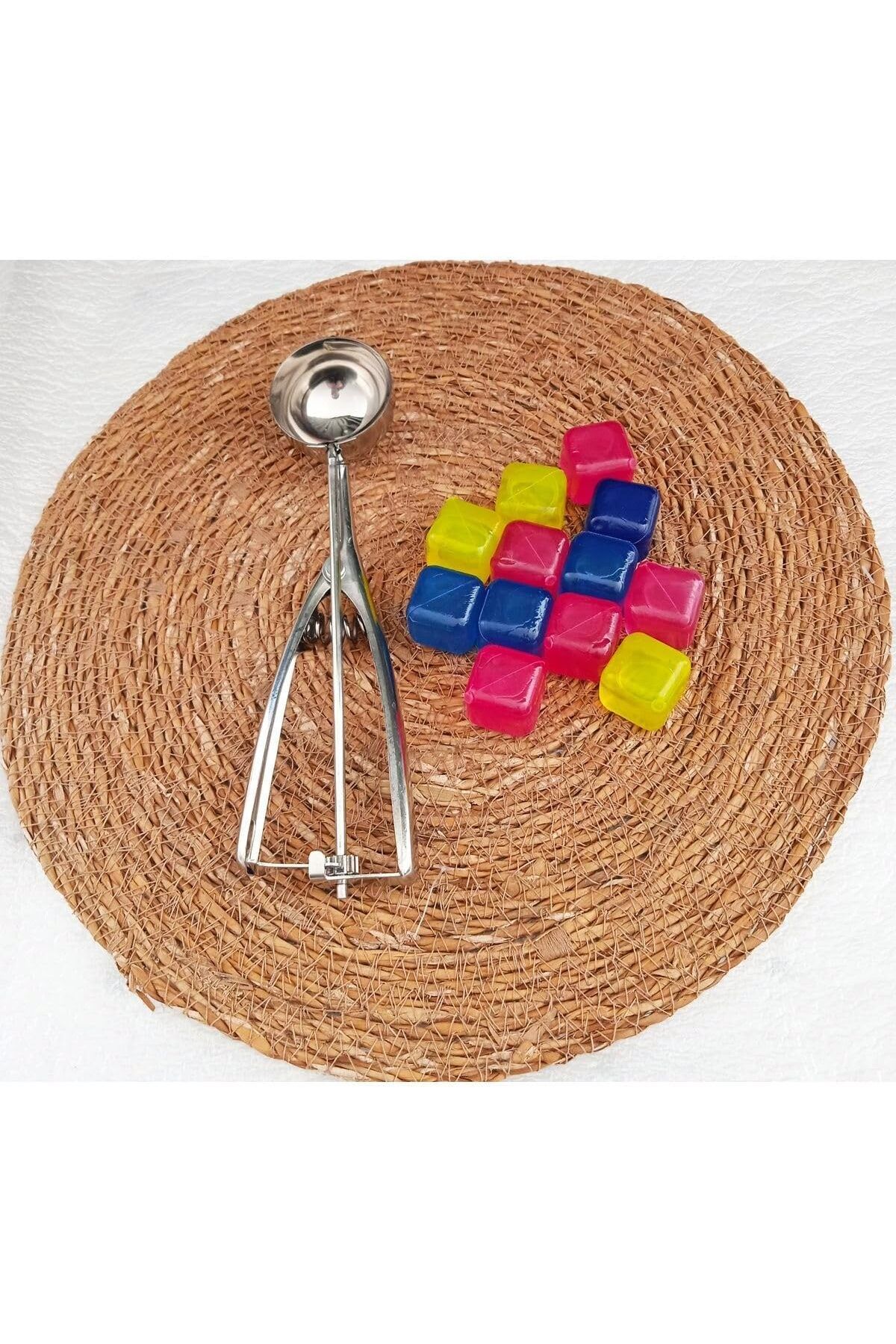 Mu Art Ahşap Mrt Kepçesi Ve 12 Adet Buz Kalıbı Seti Art 871301