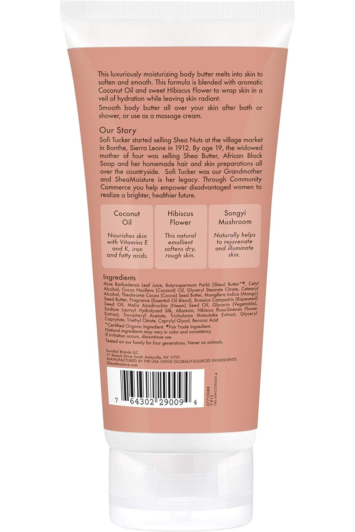 Shea Moisture-Coconut and Hibiscus Body Butter, 177 ml 3