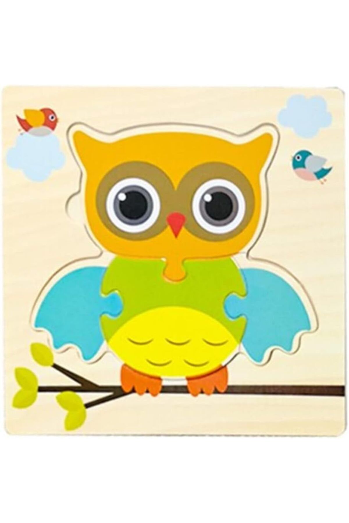 Mu Art Ahşap Mrt Eğitici Hayvanlar Büyük Puzzle Set(baykuş) Art 871301