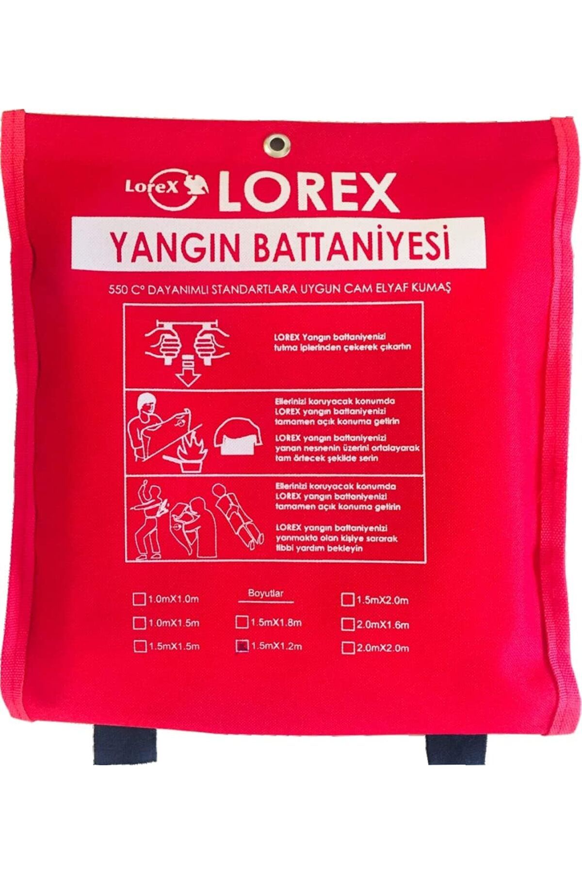 Mu Art Ahşap Mrt LOREX LR-FB1512C Yangın Battaniyesi - 150cm x 120cm Art 871301
