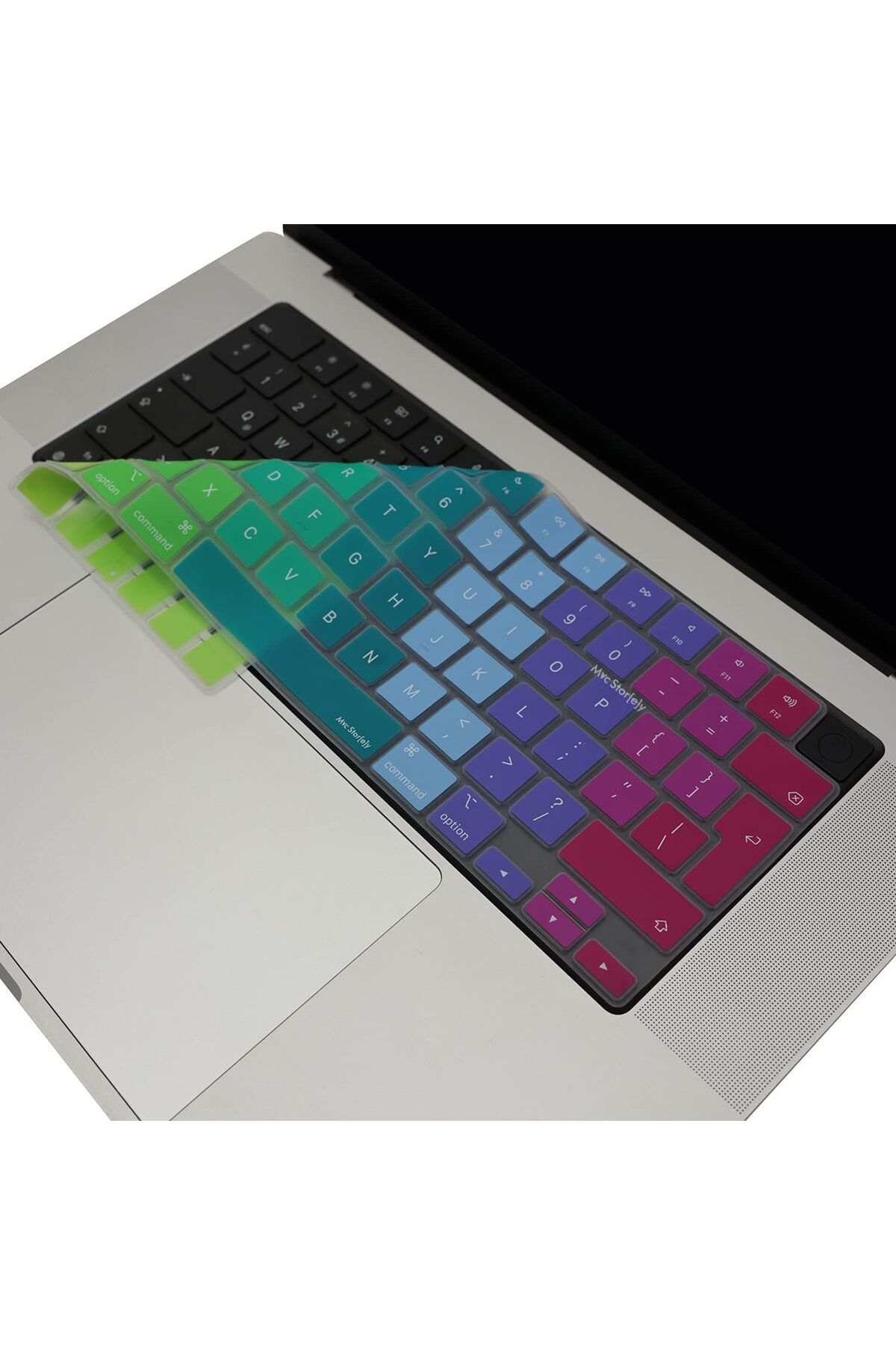 STOREMAX Ezg Macbook M1-M2-M3 Air Pro Klavye Koruyucu (UK-EU İngilizce) TouchID'li A2681 A3113 A2941 A3114 A
