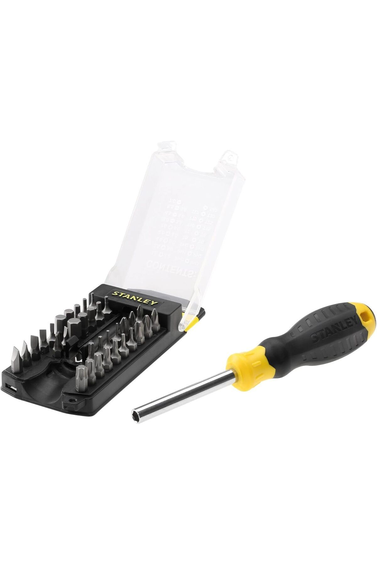 LUXE 34 parçalı tornavida uç seti STHT0-70885 (büyük uç seçimi, Phillips, düz, torx, alyan uç,