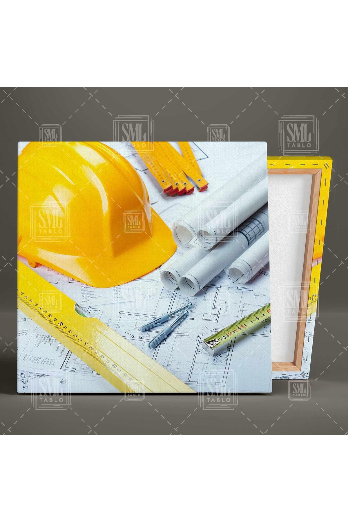 SML TABLO-Proiect de construcție Supravegherea construcțiilor Inginerie de construcții Pictură pătrată pe pânză 2