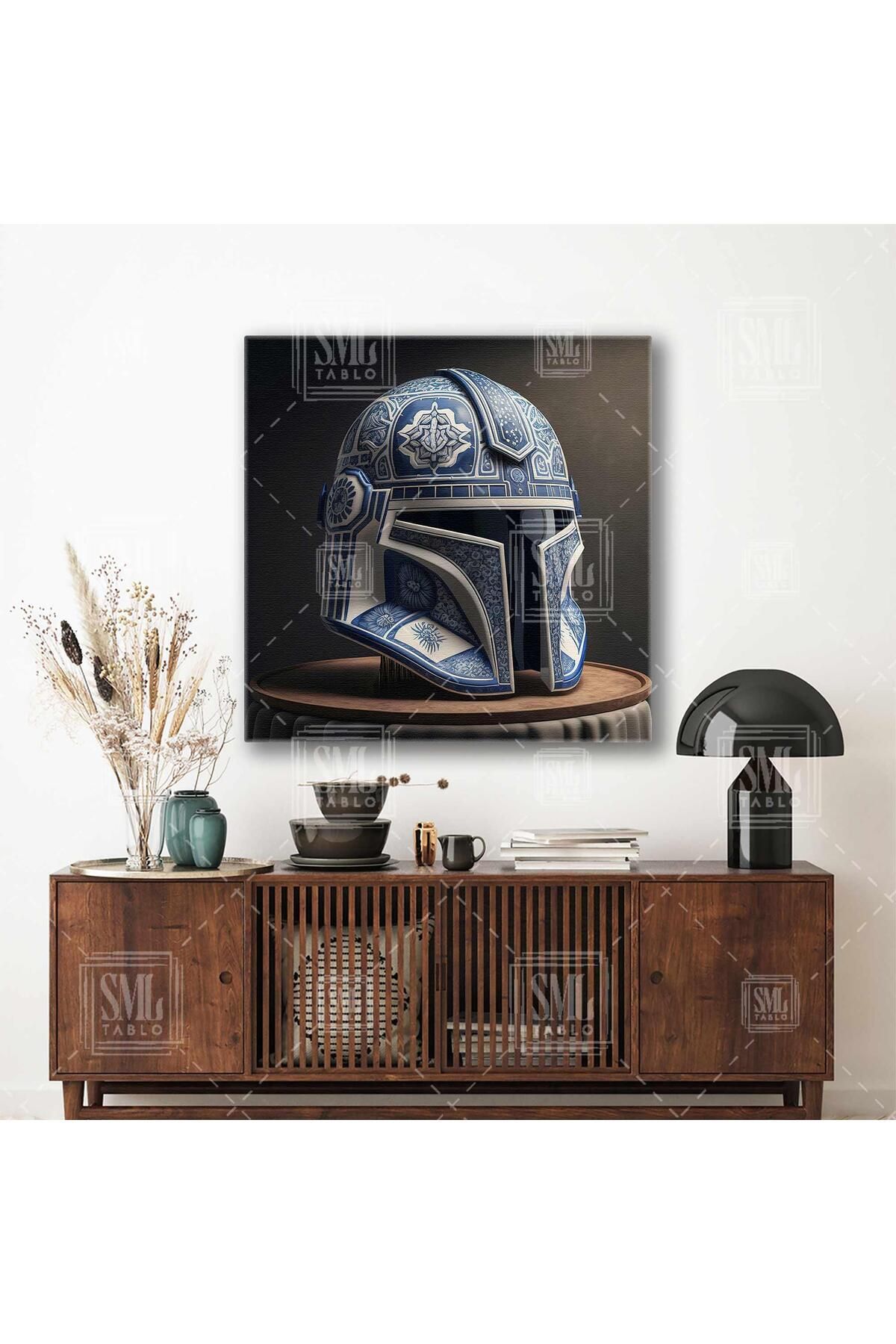 SML TABLO-Star Wars Jedi Knight Mask Chinaware Square Canvas Print 1