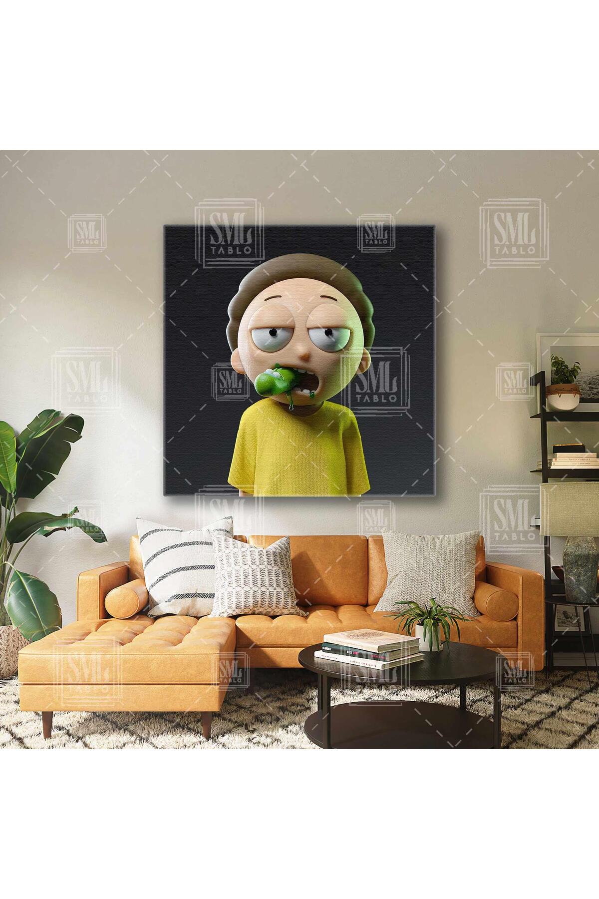 Rick And Morty Pickle Rick Legendary Cartoon Series Square Canvas Painting