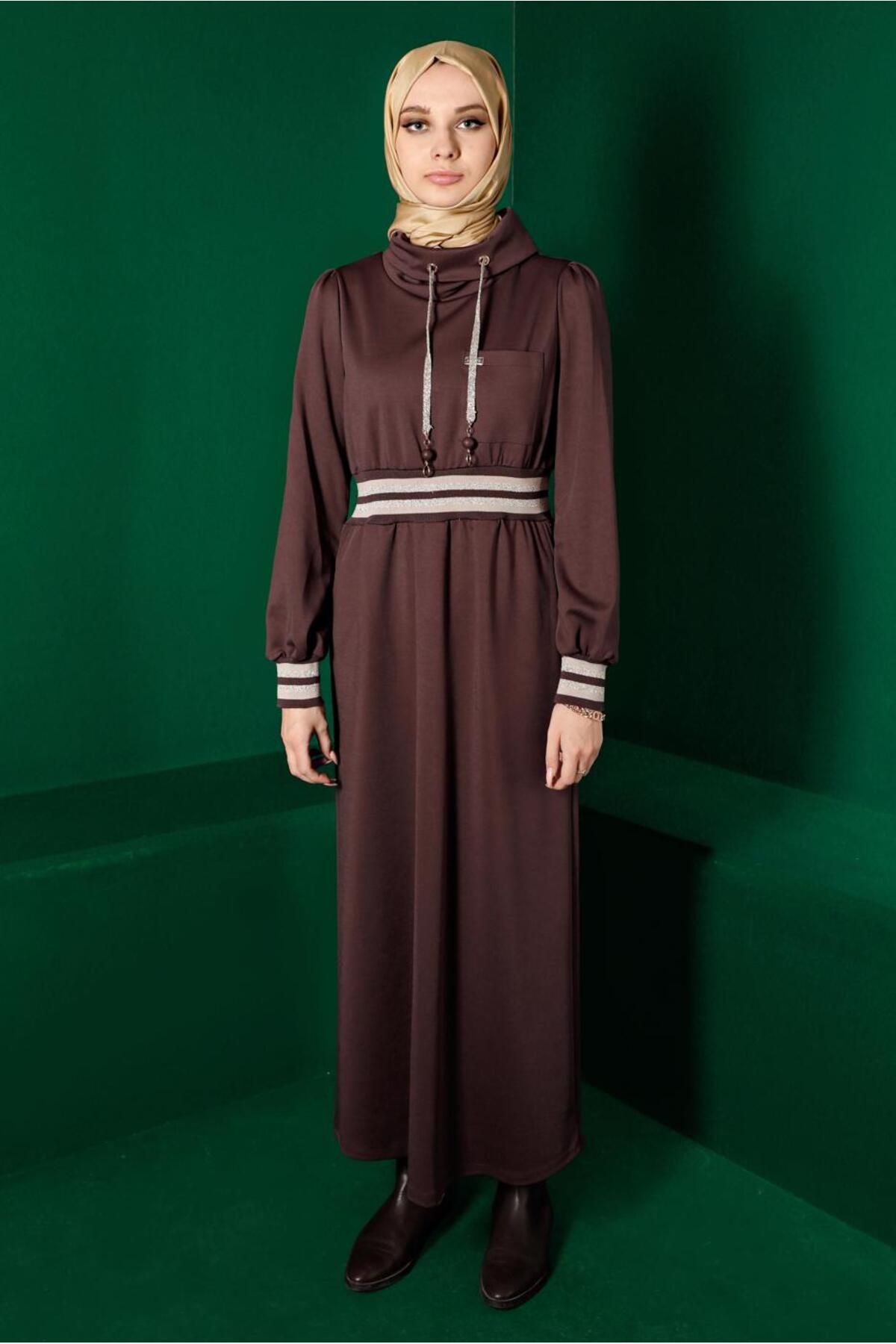 لباس با کمر و سرآستین 43327 Alvina