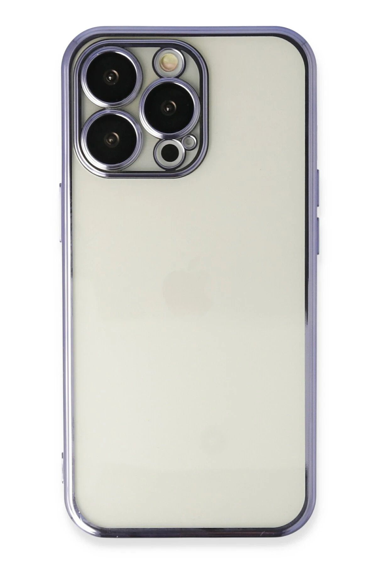 NewFace iPhone 13 Pro Max Kılıf Lensli Silikon - Mor BSTMY