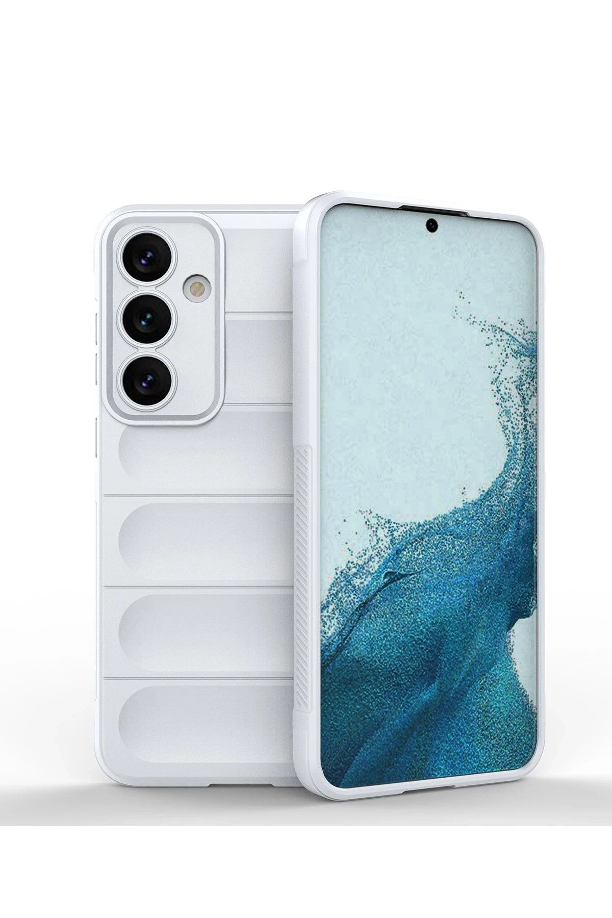 NewFace Samsung Galaxy S24 Kılıf Optimum Silikon - Krem HNZRN