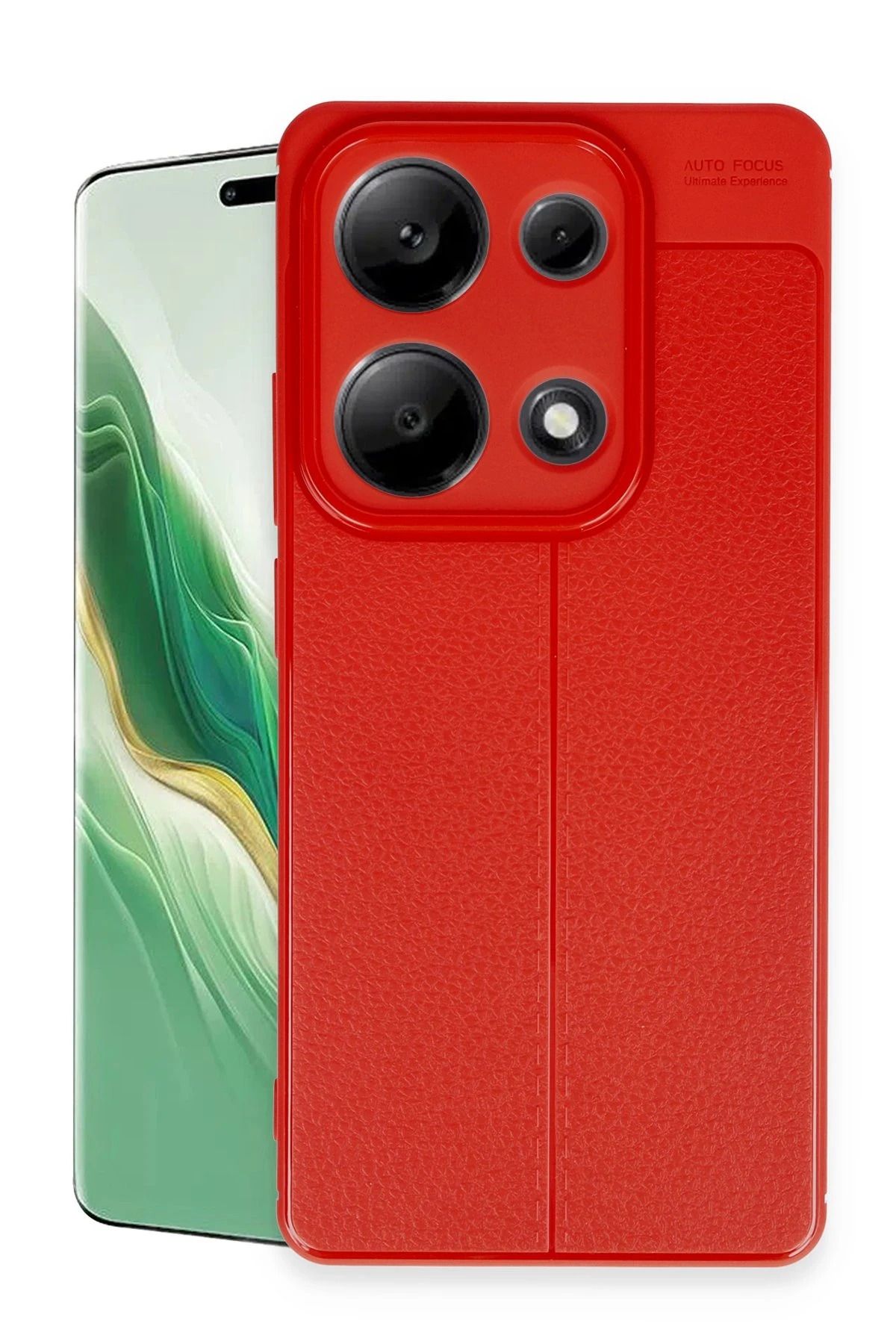 NewFace Xiaomi Redmi Note 13 Pro 4G Kılıf Auto Focus Kapak - Kırmızı YNSMR