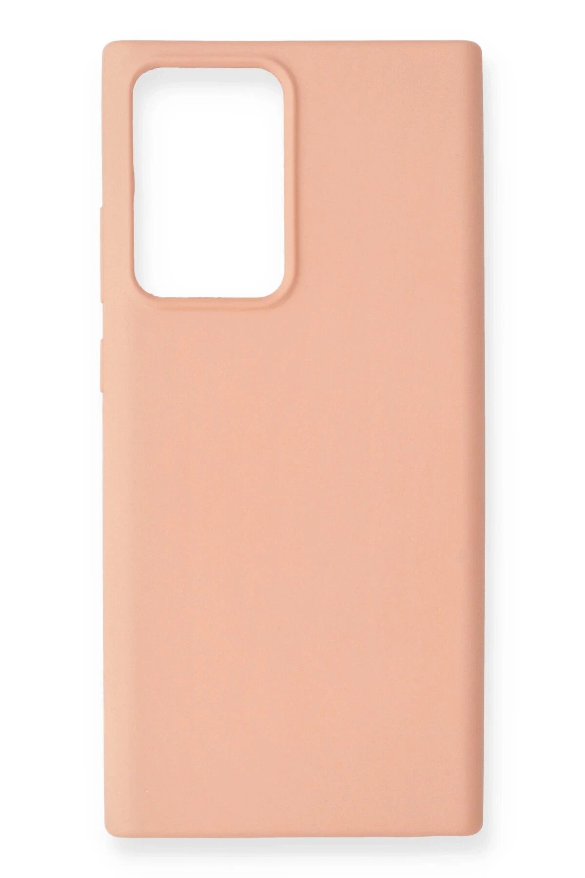 NewFace Samsung Galaxy Note 20 Ultra Kılıf Nano içi Kadife Silikon - Pudra HNZRN