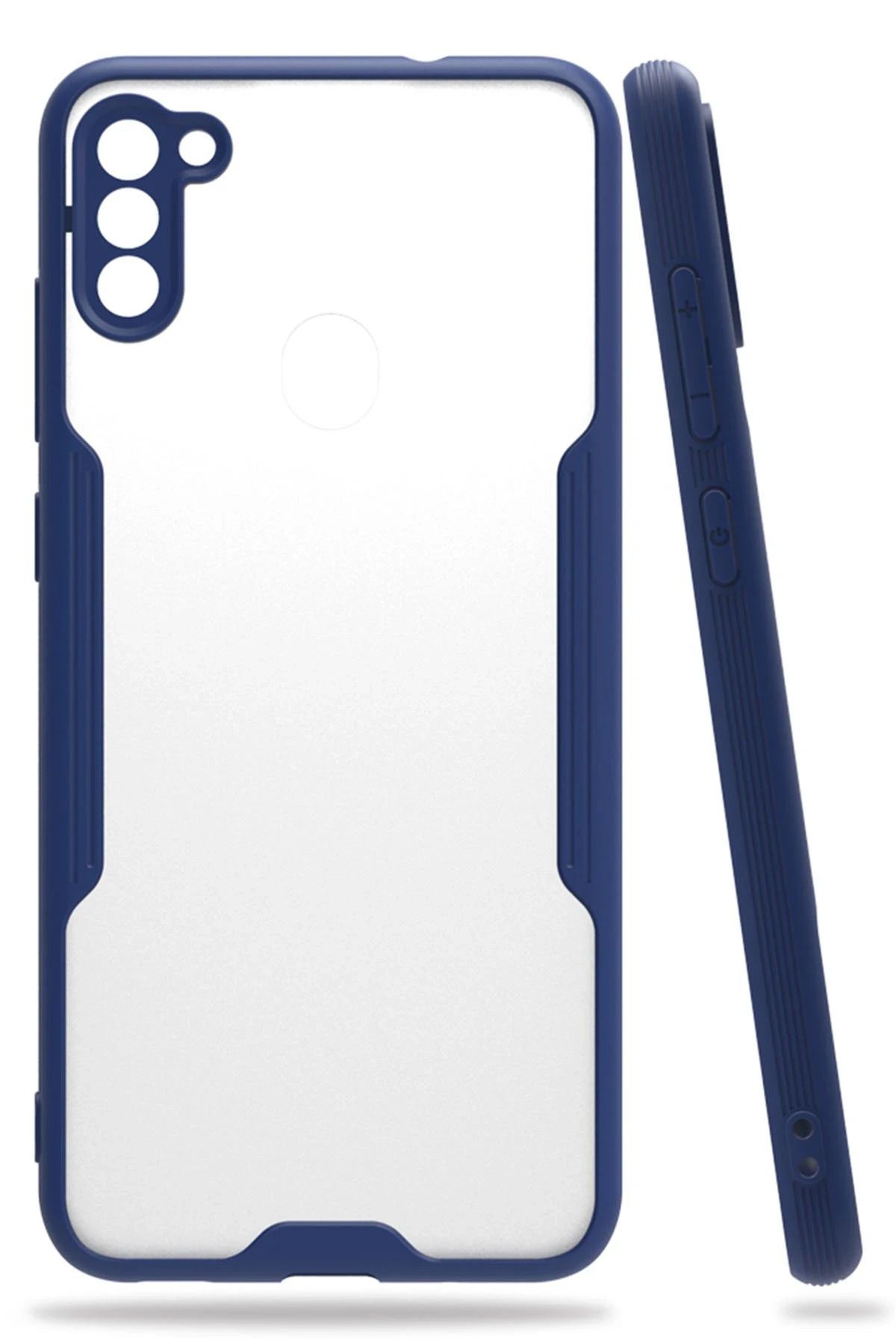NewFace Samsung Galaxy A11 Kılıf Platin Silikon - Lacivert NRMSA