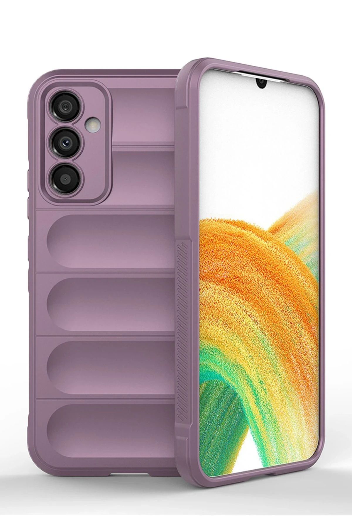 NewFace Galaxy A25 5G uyumlu  Kılıf Optimum Silikon - Mor INSLM