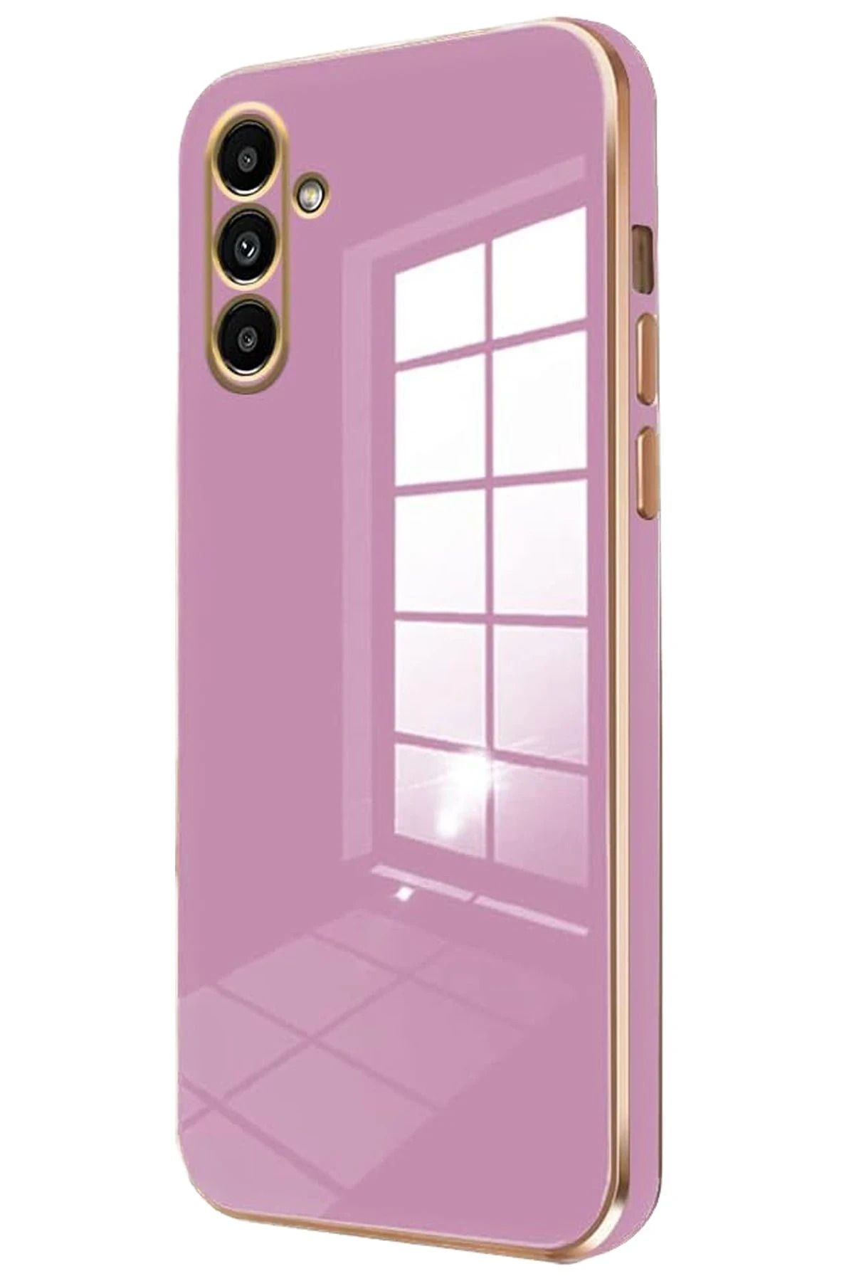 NewFace Samsung Galaxy A15 4G Kılıf Volet Silikon - Mor JOJUA