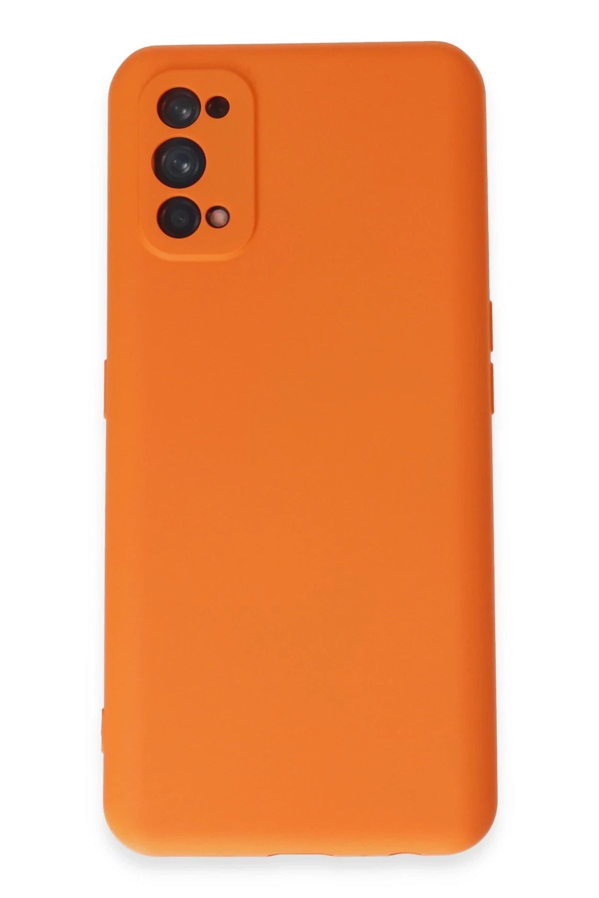 NewFace Realme 7 Pro Kılıf Nano içi Kadife Silikon - Turuncu HNZRN