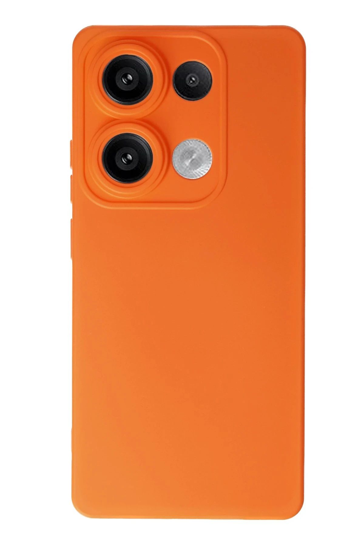 NewFace Xiaomi Redmi Note 13 Pro 4G Kılıf Nano içi Kadife Silikon - Turuncu DPMAH