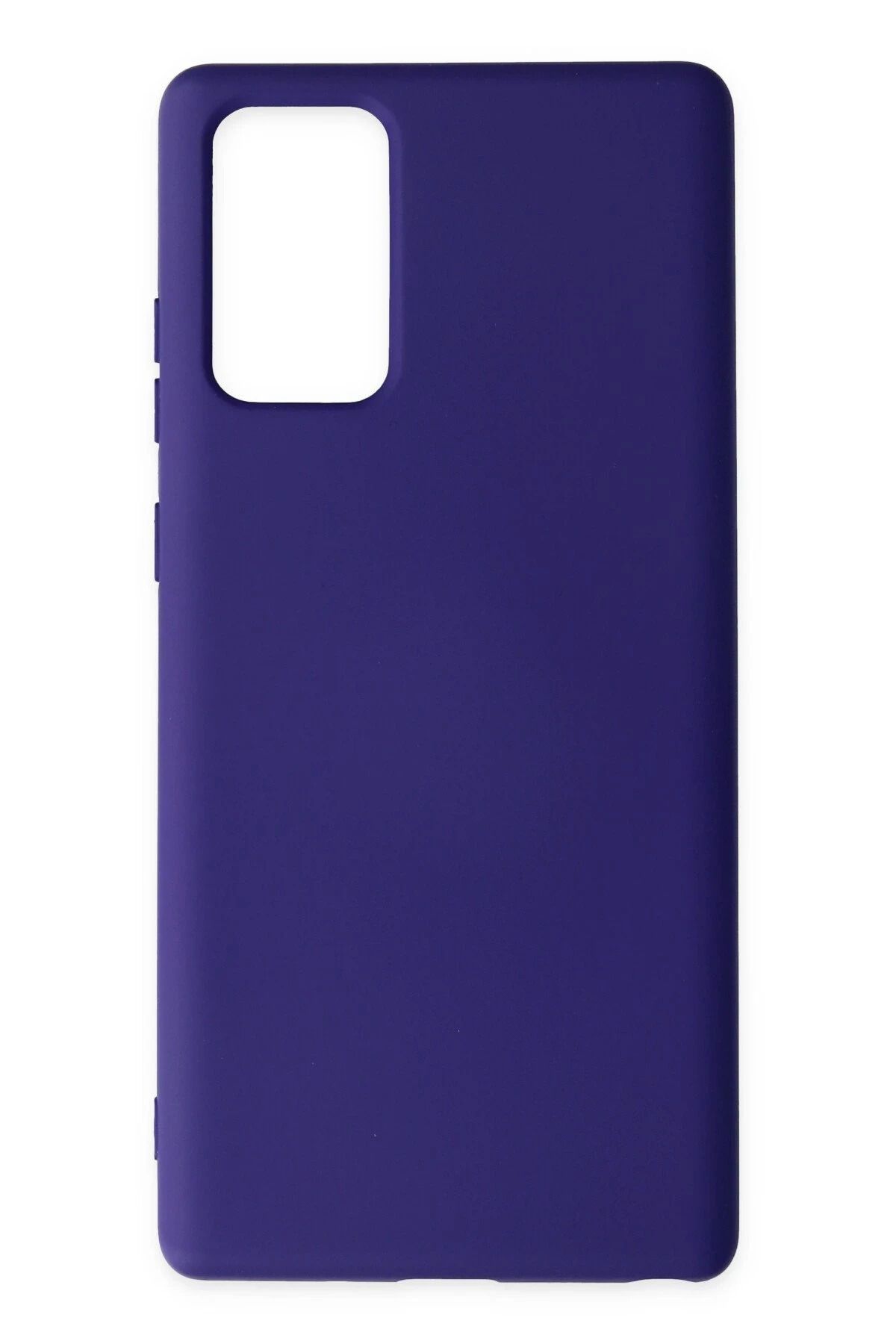 NewFace Samsung Galaxy Note 20 Kılıf Nano içi Kadife Silikon - Mor YNSMR