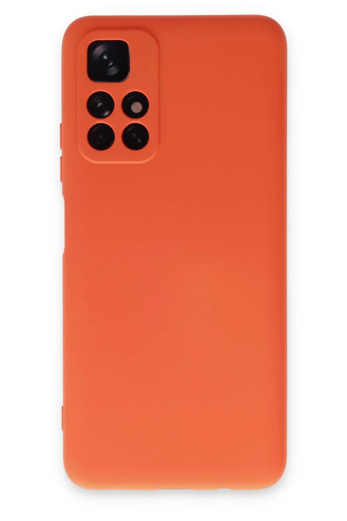 NewFace Xiaomi Redmi Note 11T Kılıf Nano içi Kadife Silikon - Turuncu JOJUA