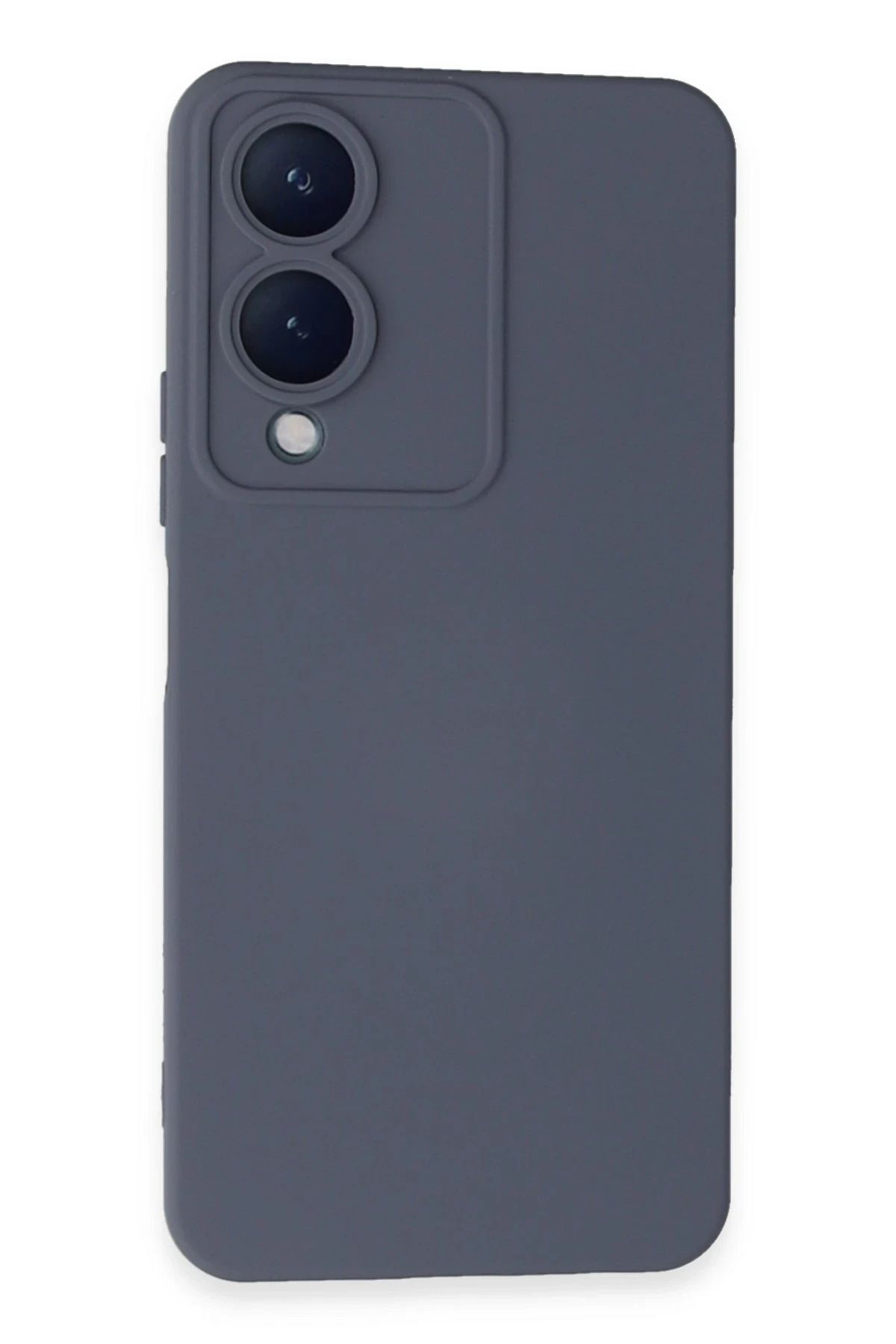 NewFace Vivo Y17S Uyumlu Kılıf Nano içi Kadife Silikon - Gri INSLM