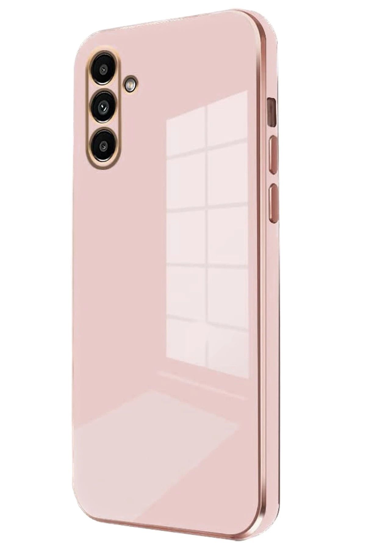 NewFace Samsung Galaxy A15 4G Kılıf Volet Silikon - Pembe HNZRN