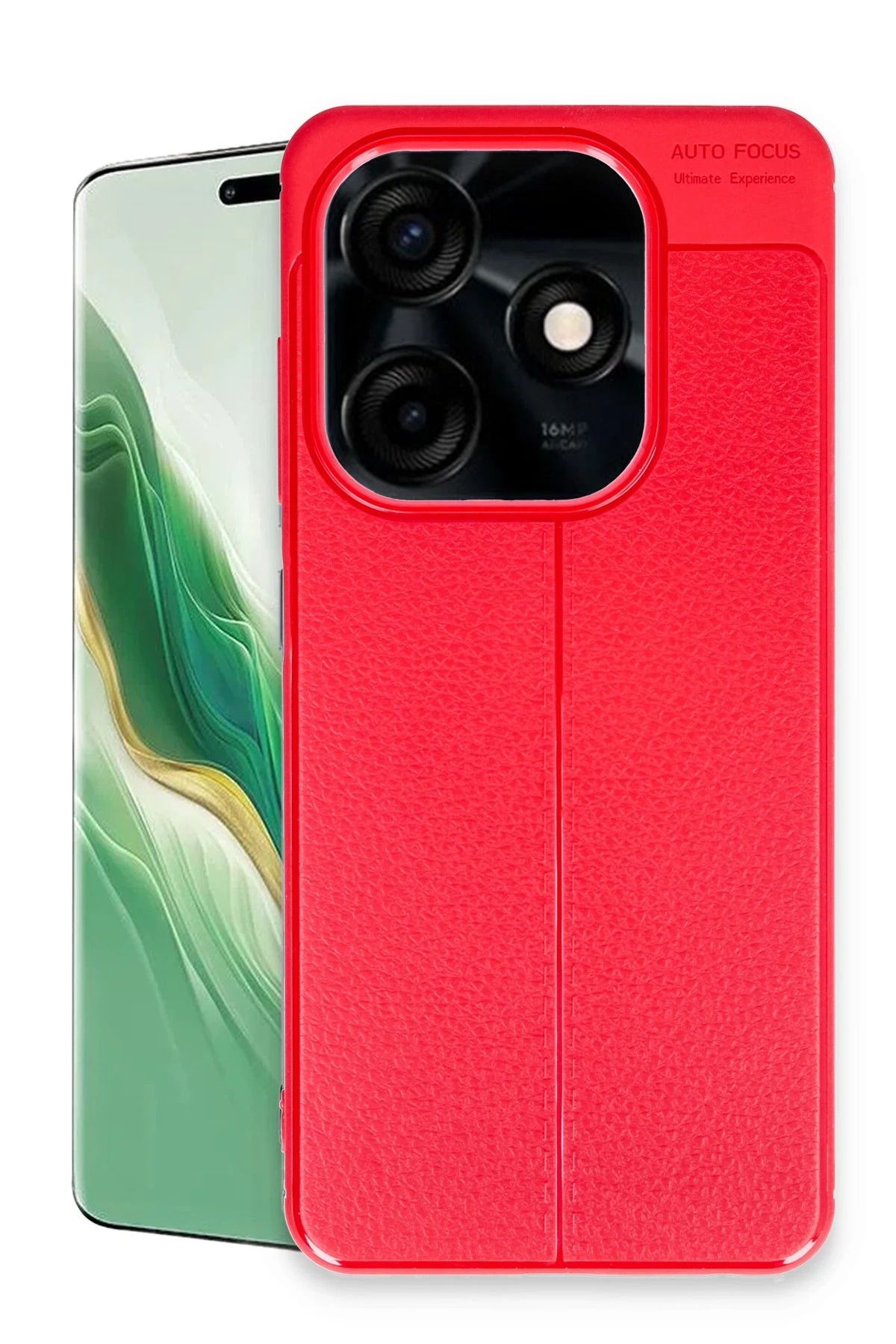 NewFace Tecno Spark Go 2024 Kılıf Auto Focus Kapak - Kırmızı YNSMR