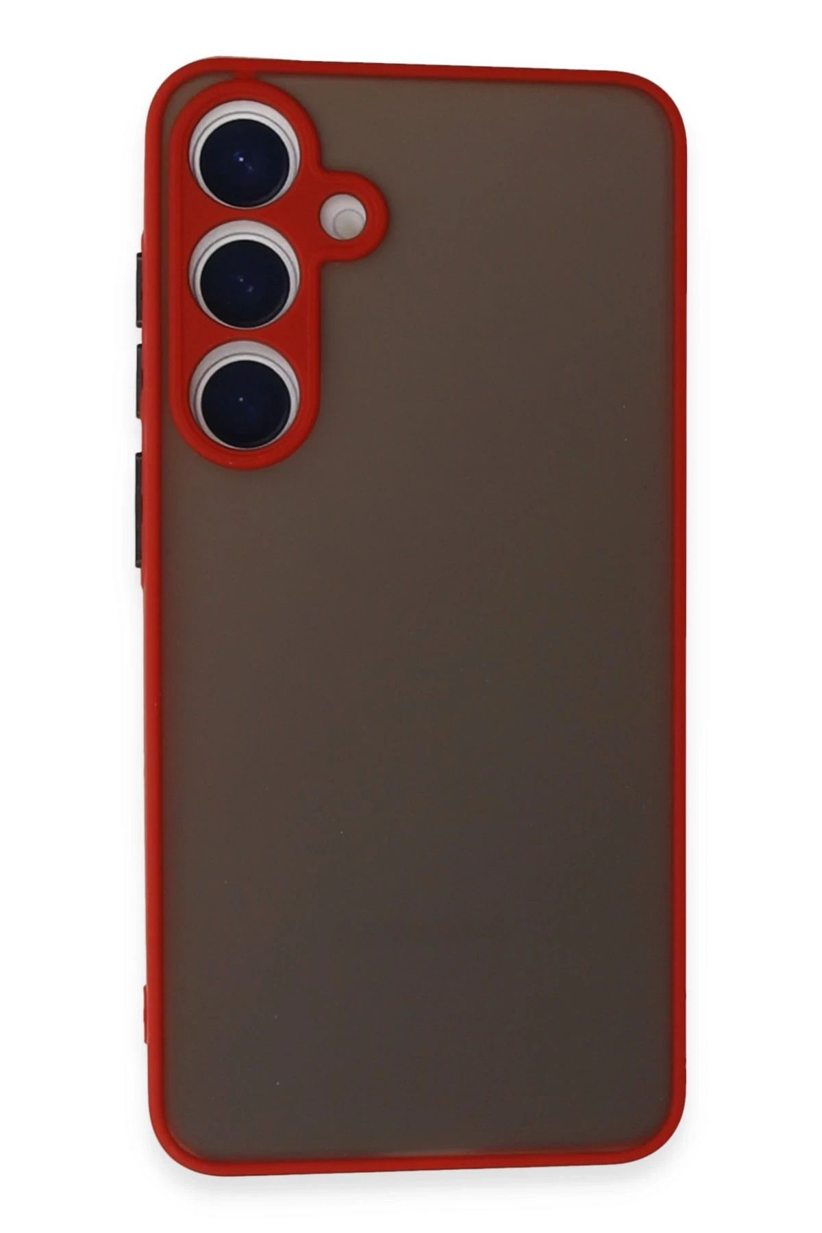 NewFace Samsung Galaxy S24 Kılıf Montreal Silikon Kapak - Kırmızı INSLM