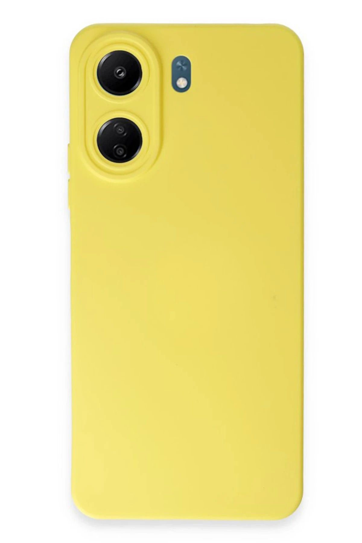 NewFace Xiaomi Redmi 13C uyumlu Kılıf Nano içi Kadife Silikon - Sarı INSLM