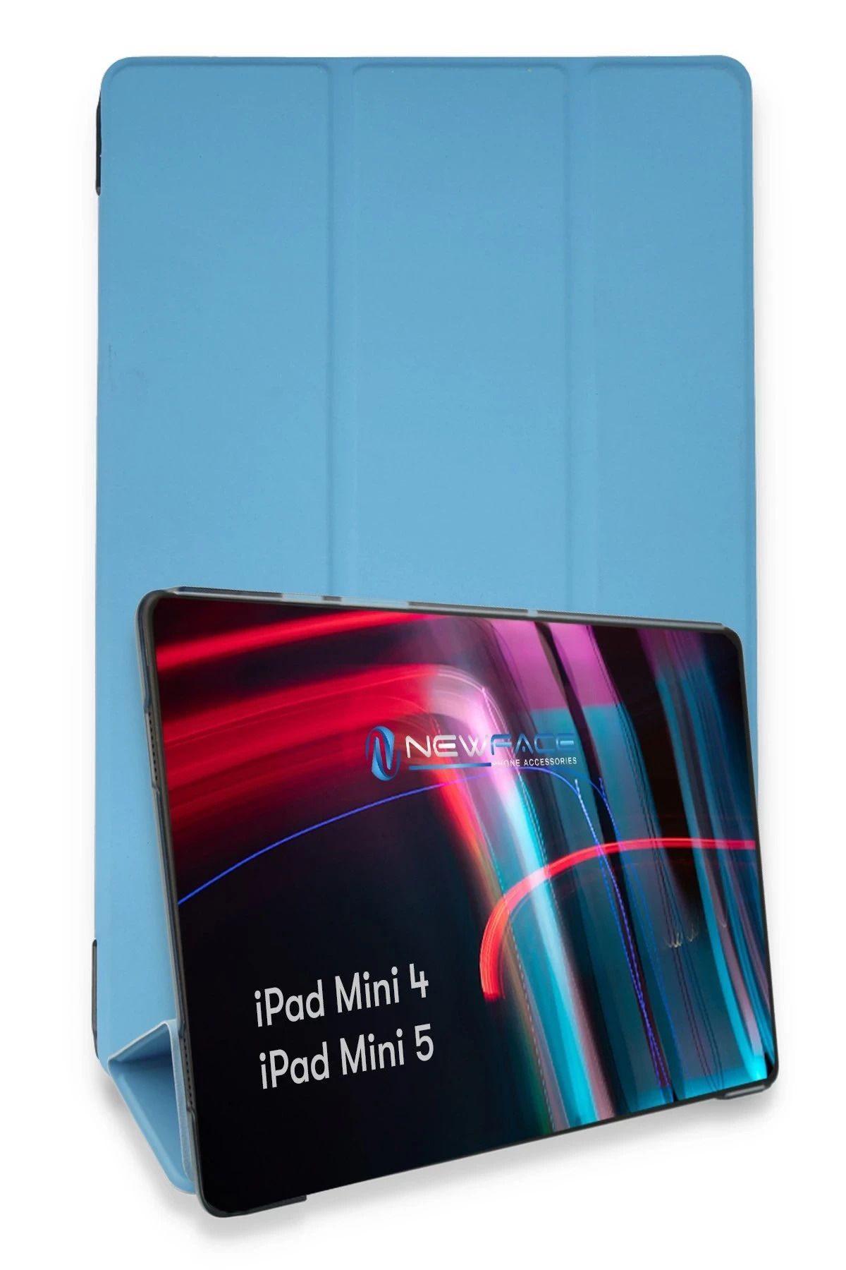 NewFace iPad Mini 5 Kılıf Tablet Smart Kılıf - Mavi BSTMY