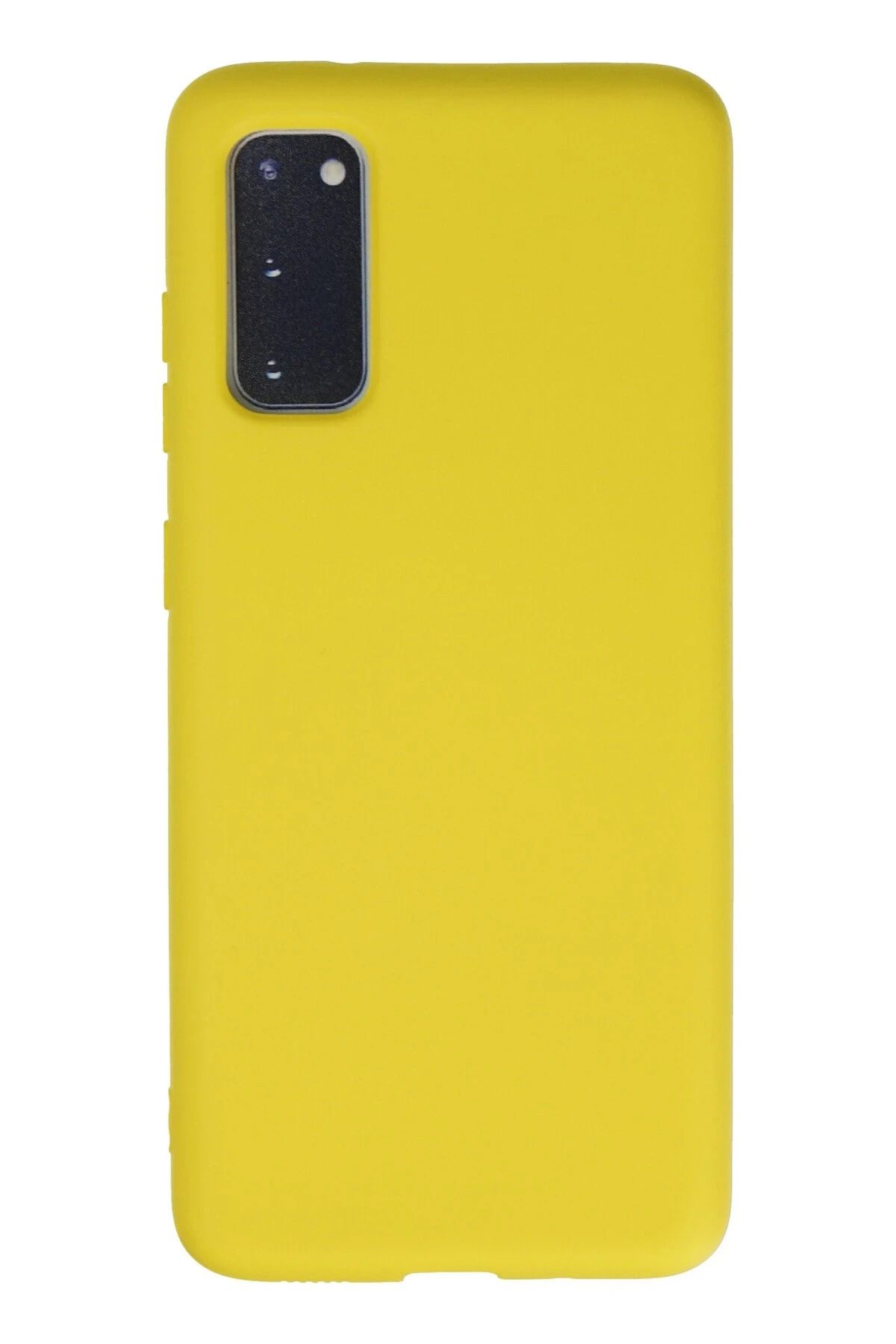 NewFace Galaxy S20 Uyumlu Kılıf Nano içi Kadife Silikon - Sarı HNZRN