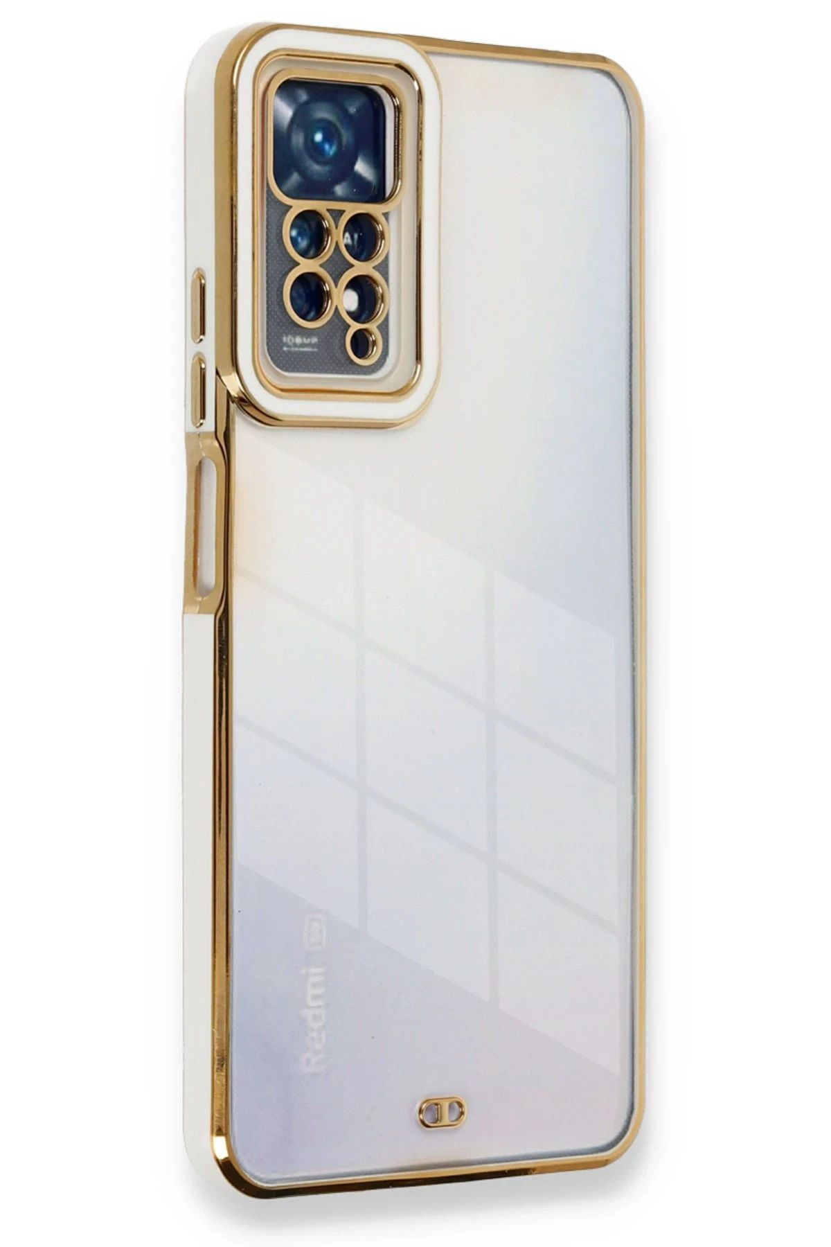 NewFace Xiaomi Redmi Note 11 Pro Kılıf Liva Lens Silikon - Beyaz NRMSA