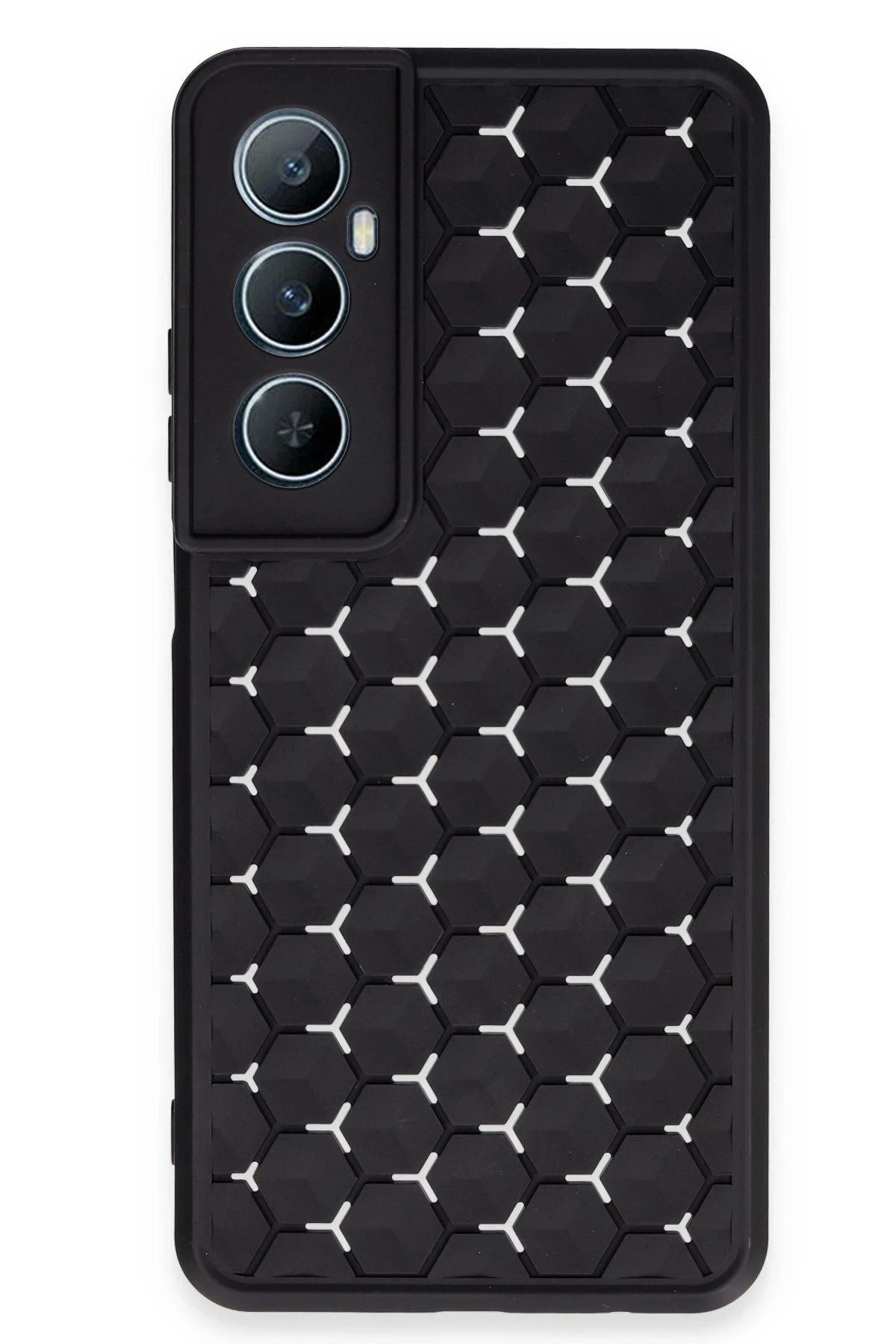 NewFace Realme C65 Kılıf Petek Silikon Kapak - Siyah YNSMR