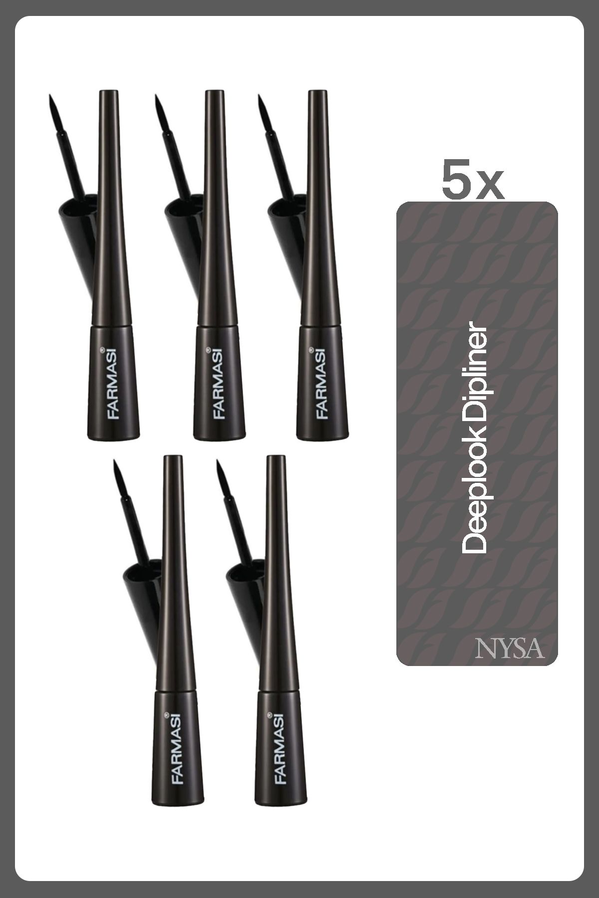 Farmasi Siyah Dipliner - Deeplook 4.5 g - 5 Adet